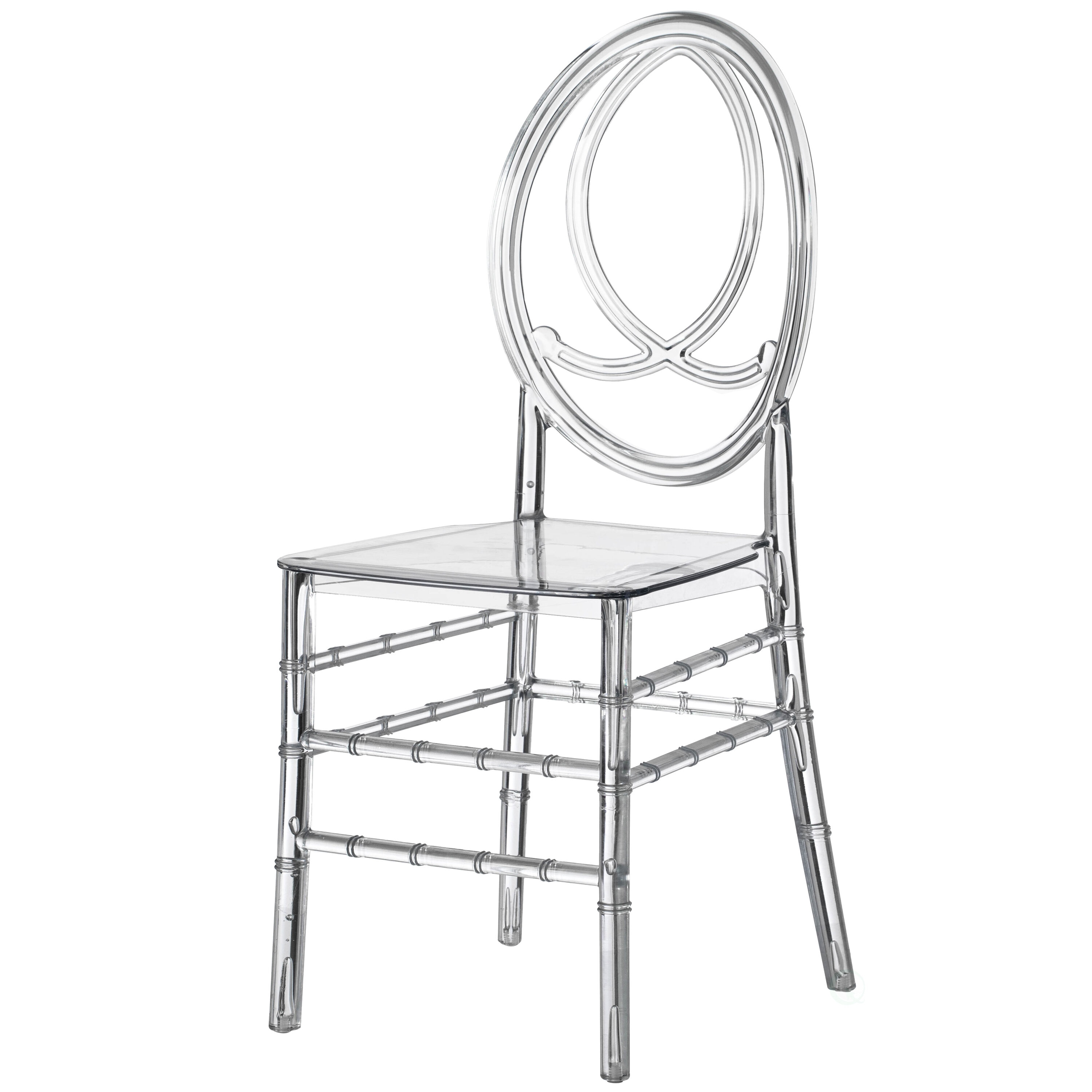 Crystal Clear Acrylic Armless Dining Chair, 36" Height
