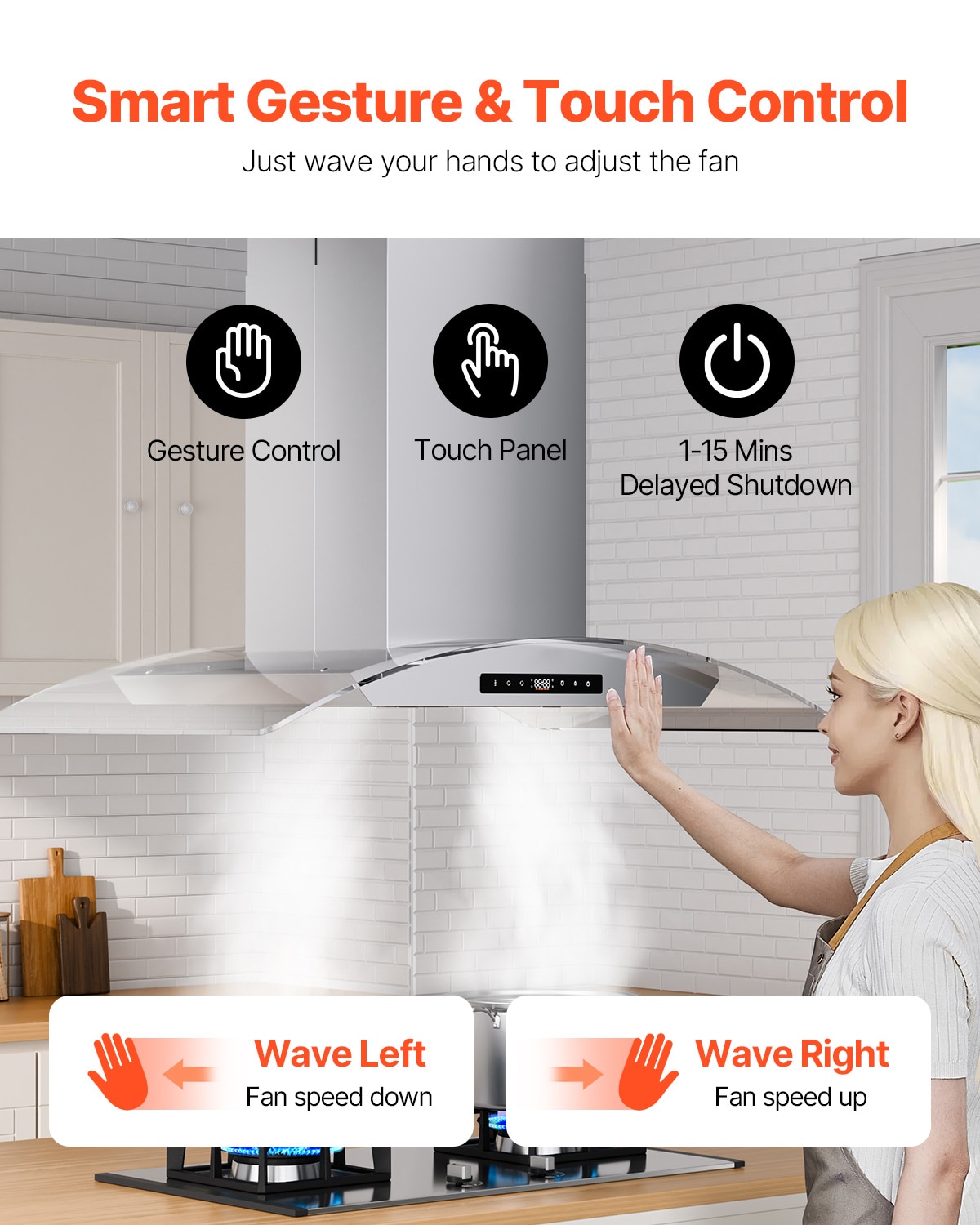 VEVOR DXSCYYJ30INCJFDILV1 Wall-Mounted-Range-Hoods - View #6