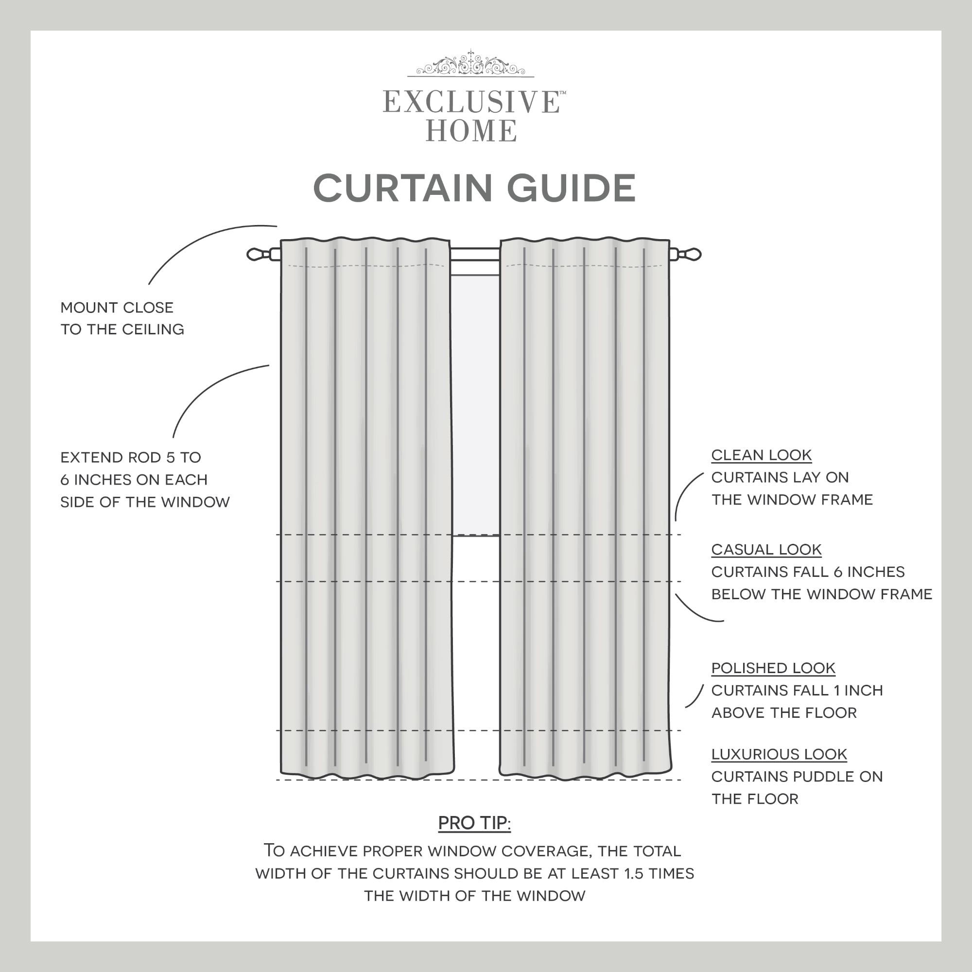Exclusive Home EH8475-03-2-96H curtains - View #6