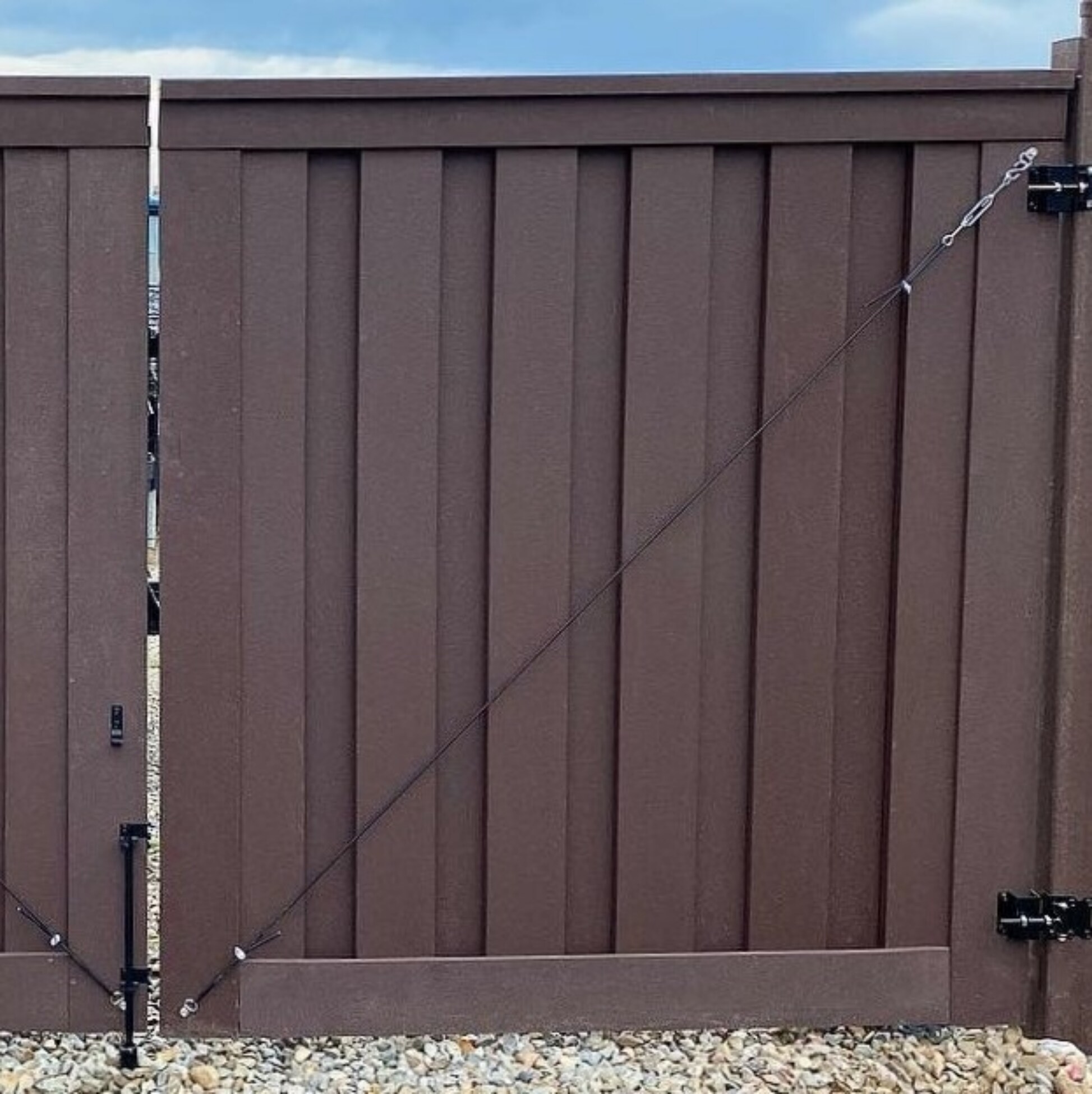 Trex Fencing Seclusions 0.375-ft H x 0.375-ft W Black Residential Composite Fence Gate