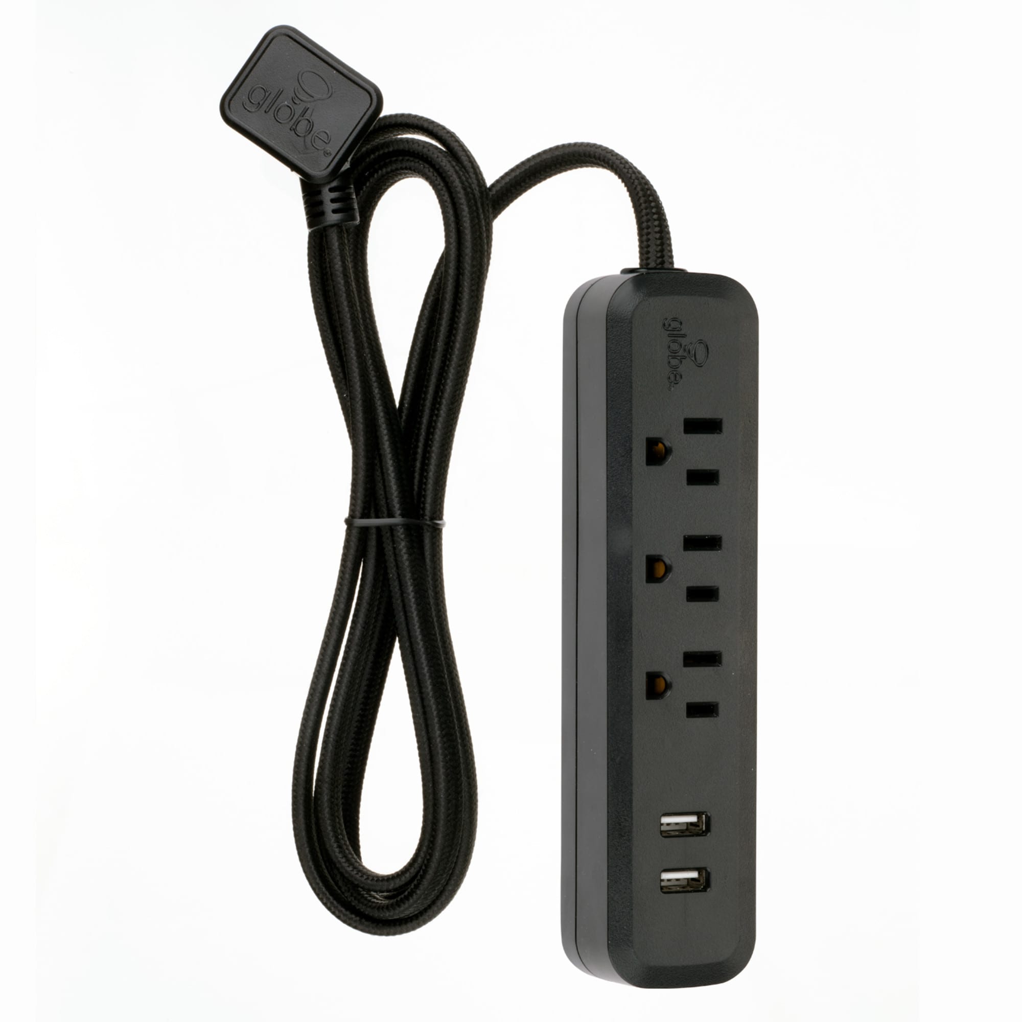 Woods 41379 4-Outlet L-Shaped Surge Protector With 2 USB Ports at