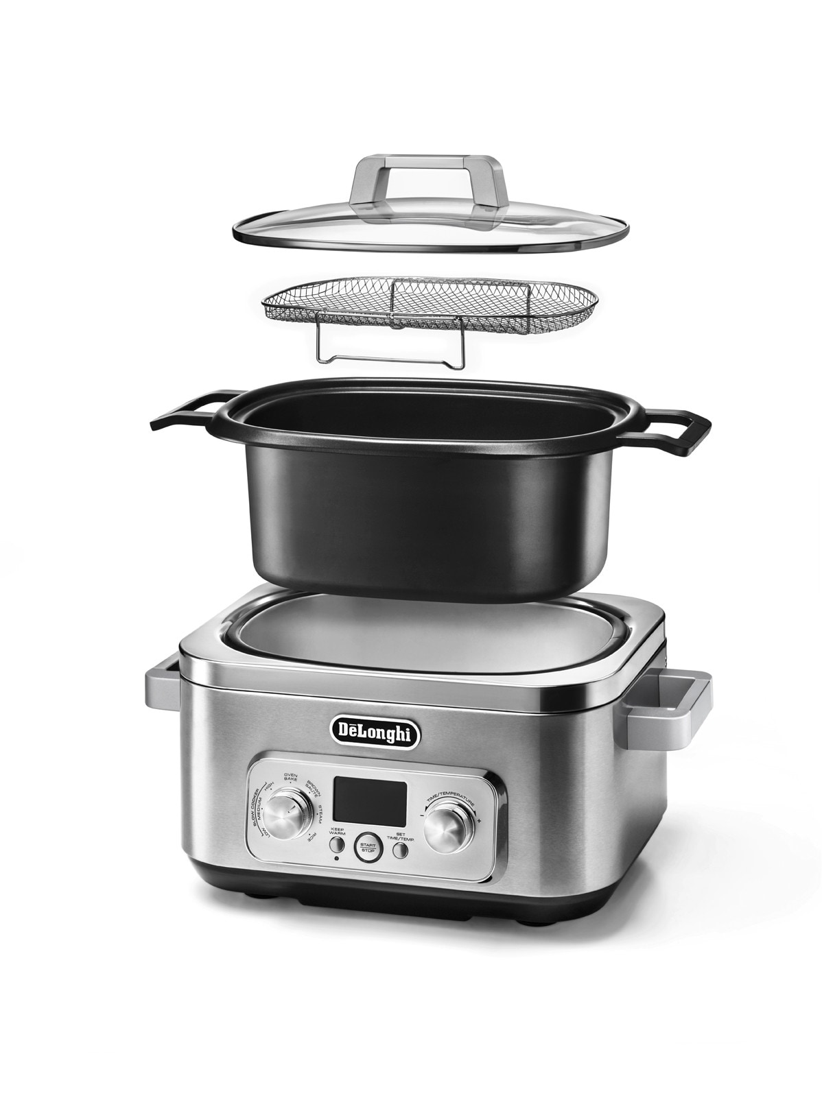 De'Longhi 6-Quart Silver Rectangle Slow Cooker in the Slow Cookers  department at