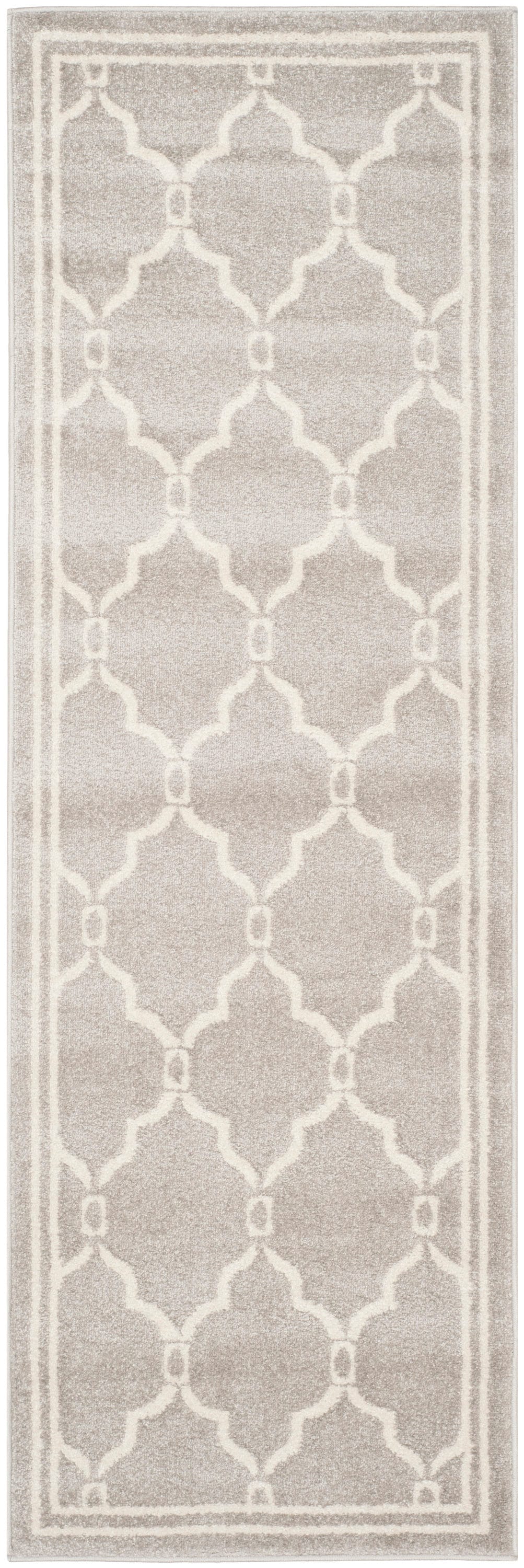 Safavieh AMT414B-222 Amherst Marion 2 x 22 (ft) Loomed Synthetic Gray/Ivory Rectangular Indoor/Outdoor Trellis Runner rug
