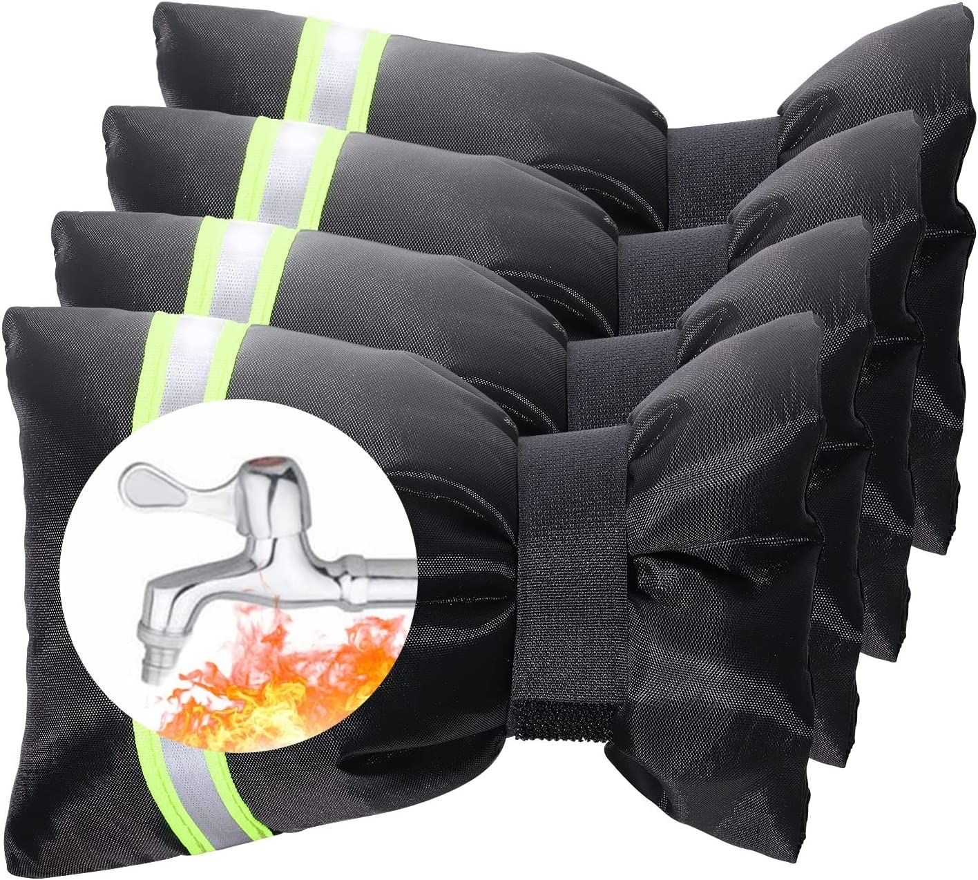 JVFCXXV -  Outdoor Faucet Covers for Winter Freeze Protection 4 Pack Reusable Thickened Insulatio...