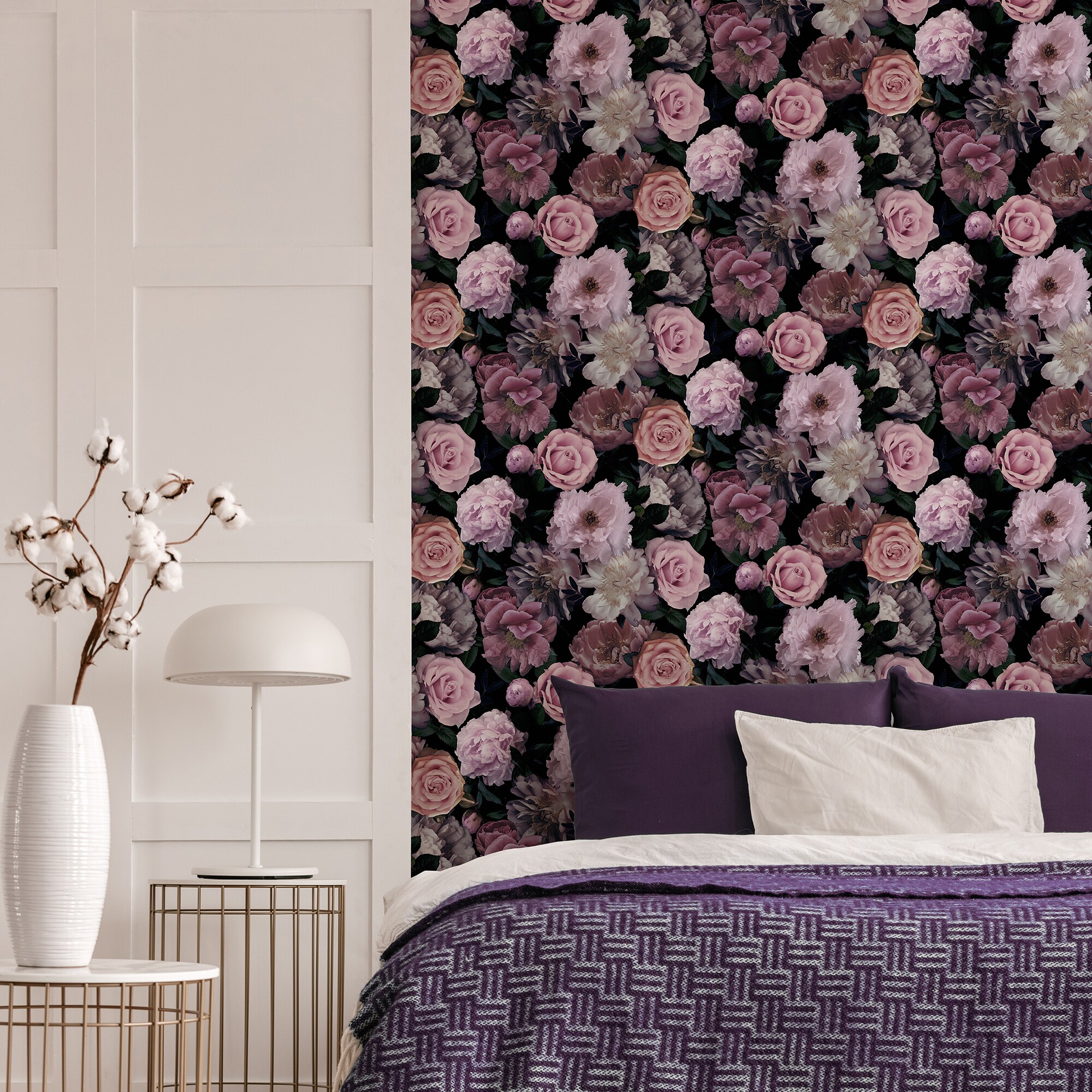 Buy Pink Floral Wallpaper Peel and Stick Wall Mural With Painted Online in  India  Etsy