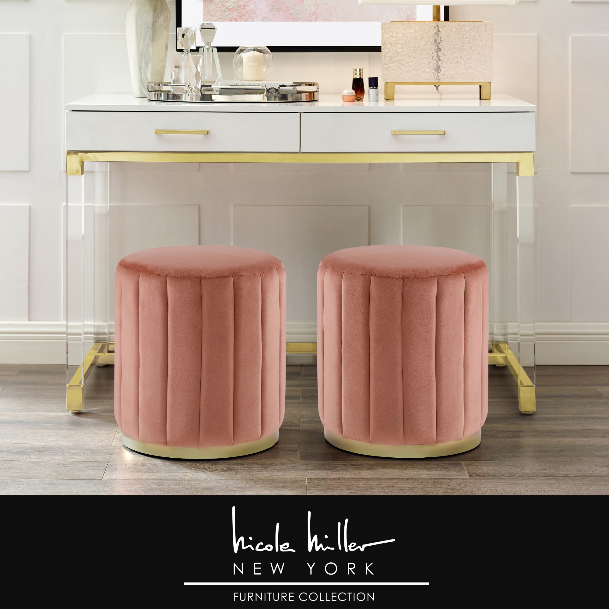 Nicole Miller NON135-02BH-LS Indoor-Ottomans - View #2