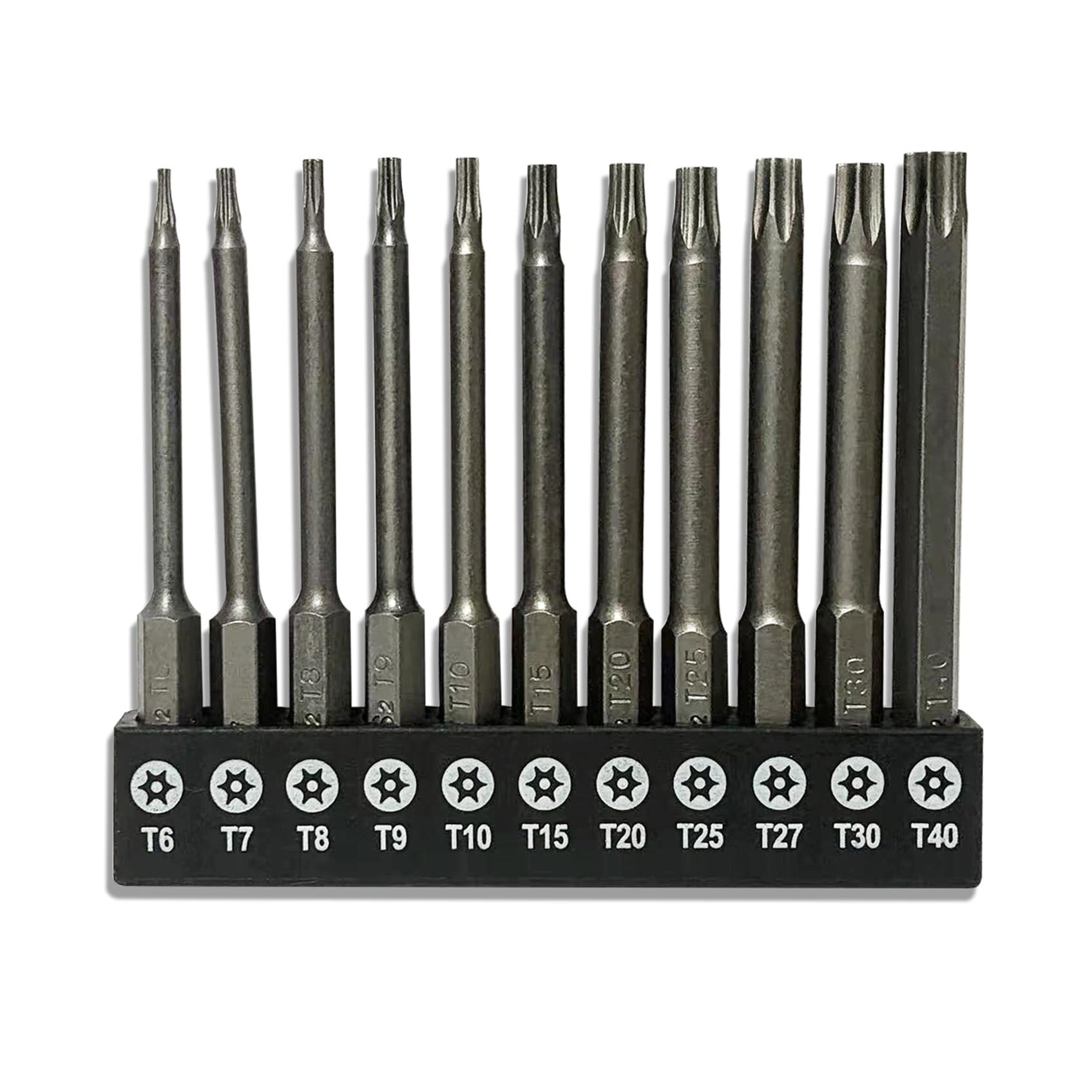 Etokfoks  1 4 inch SAE Low Profile Impact Security Screwdriver Bit Set S2 Alloy Steel Magnetic 11 Piece for Electric Drill