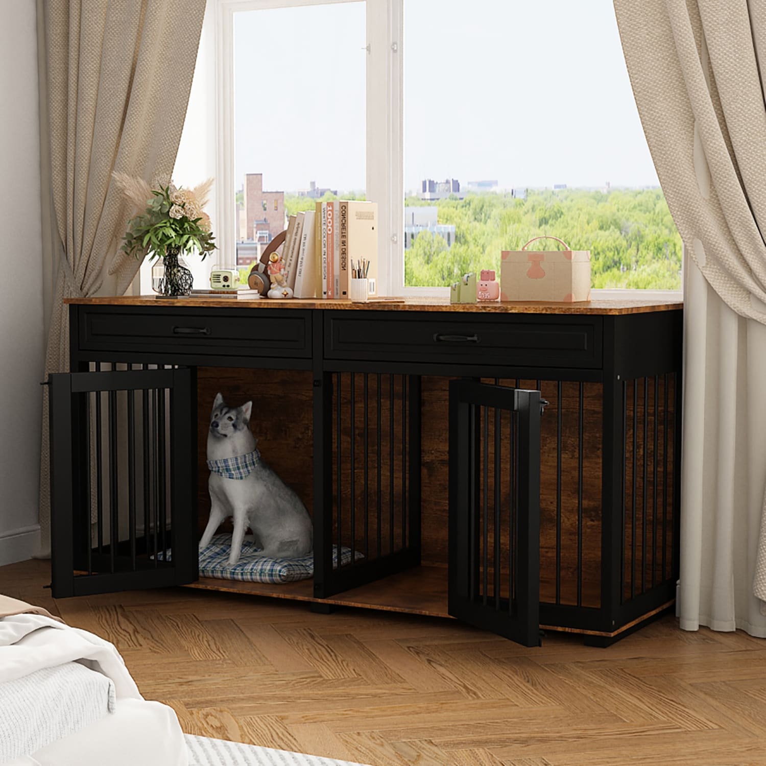 MIDHAM KF150161-05 Composite Indoor Large Dog/Cat House