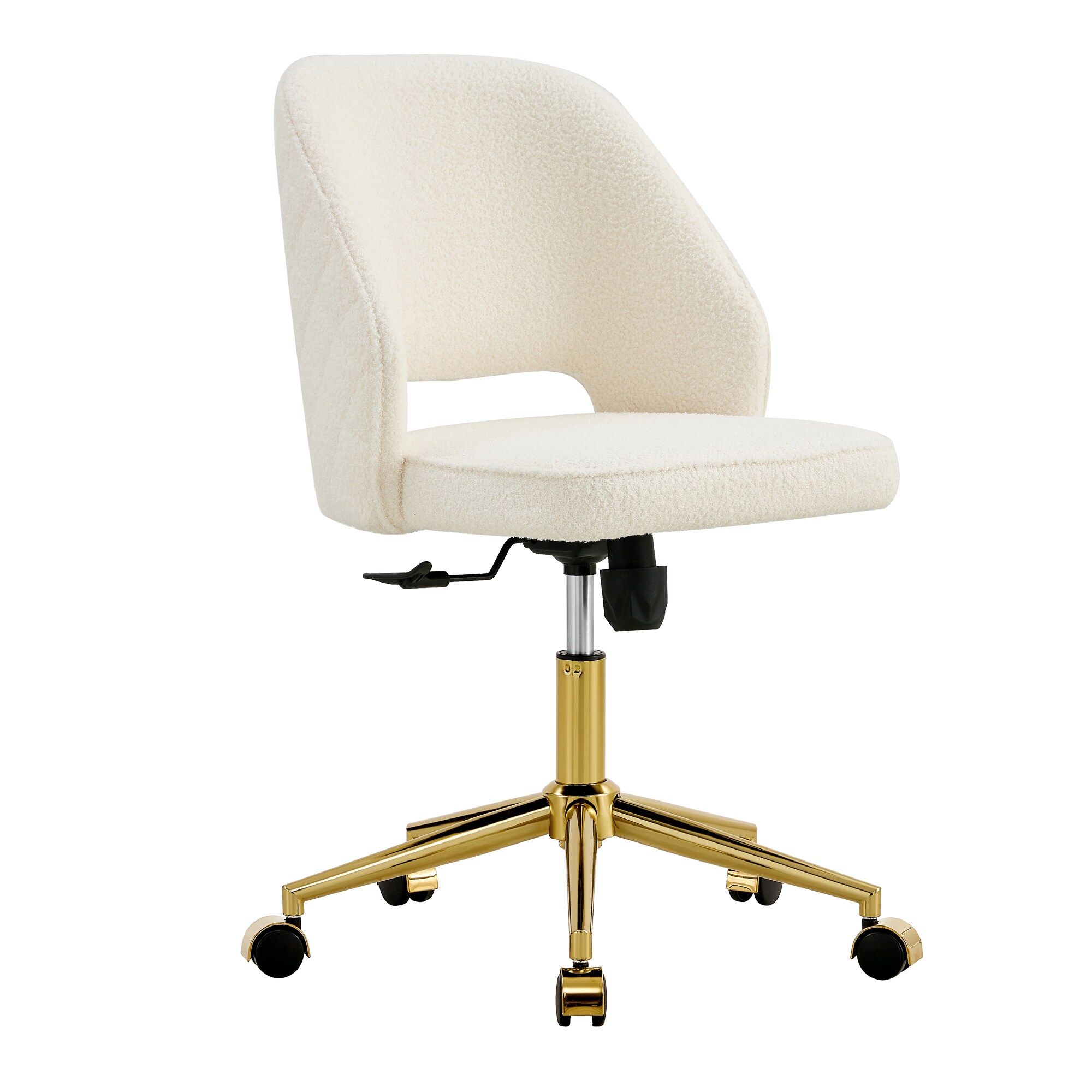 CASAINC Home office swivel chair White Velvet Seat Contemporary