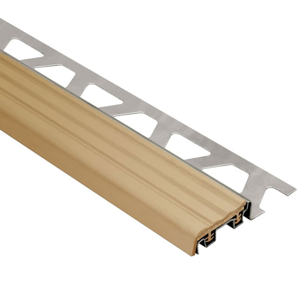 Schluter Systems HB10SE/150 Trep-SE 0.375-in W x 59-in L Light beige Steel Stair nose Tile Edge Trim