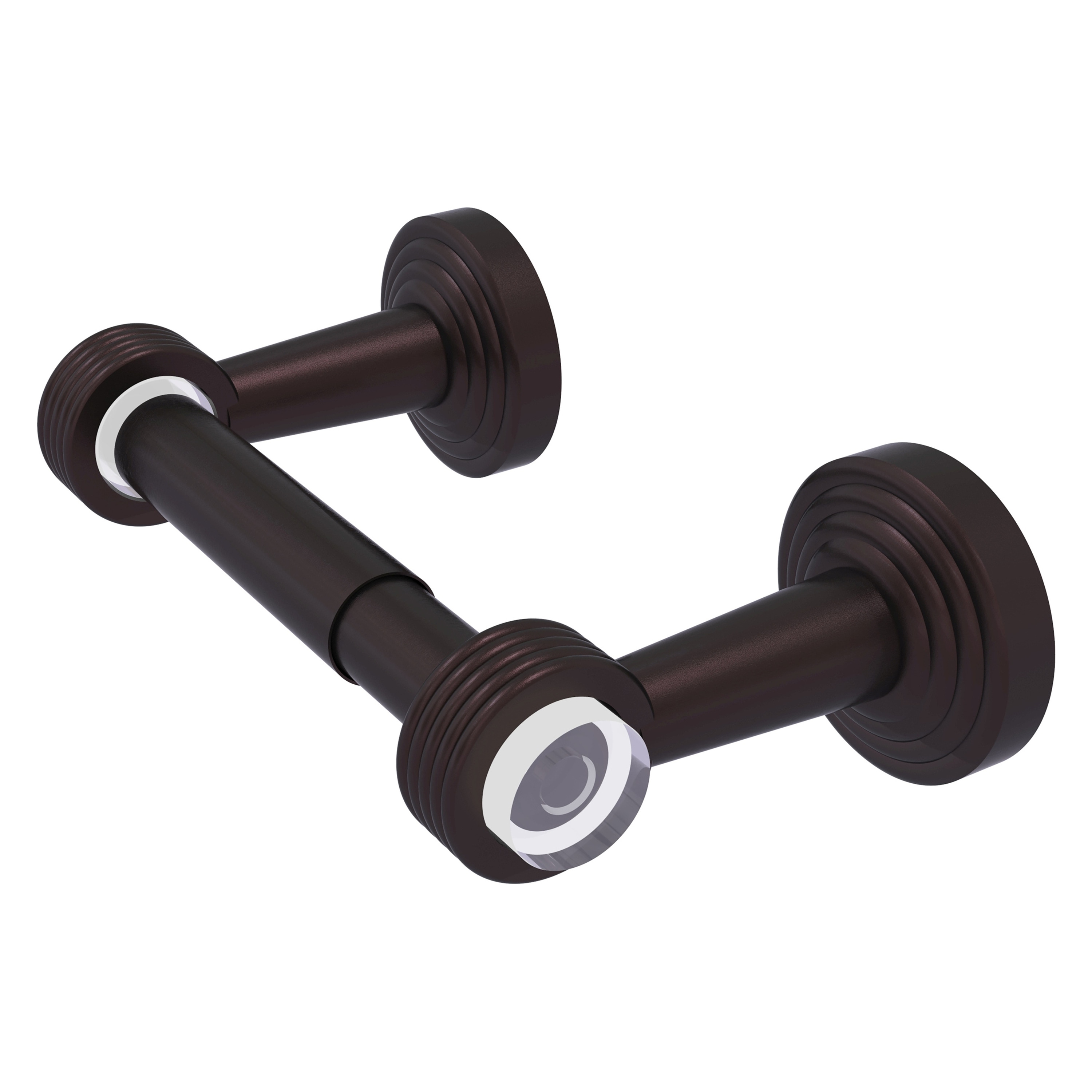 Allied Brass PB-24G-ABZ Pacific Beach Antique Bronze Wall mount Double post Toilet Paper Holder 1 -Rolls with Storage