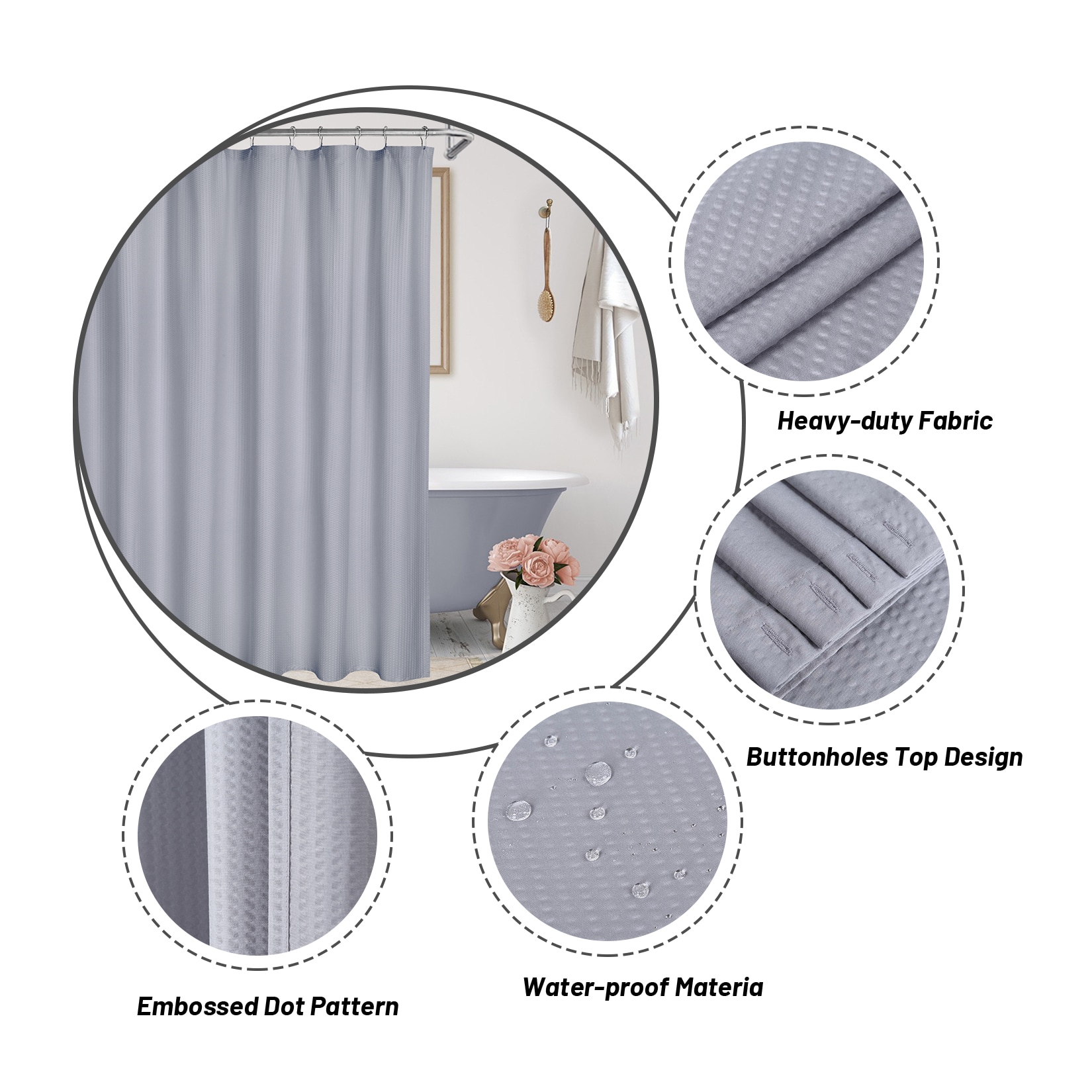 DEXSO ENCOREPHOBA24205 Shower-Curtains-Liners - View #5