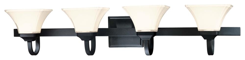 Minka Lavery 6814-66 Agilis 43-in 4 -Light Matte Black Modern/contemporary Vanity light bar