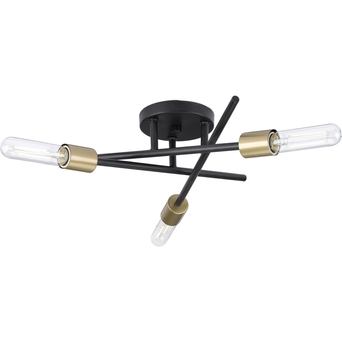 Progress Lighting P350225-020 Astra 3 -Light 18-in Antique Bronze Semi Flush Mount Light