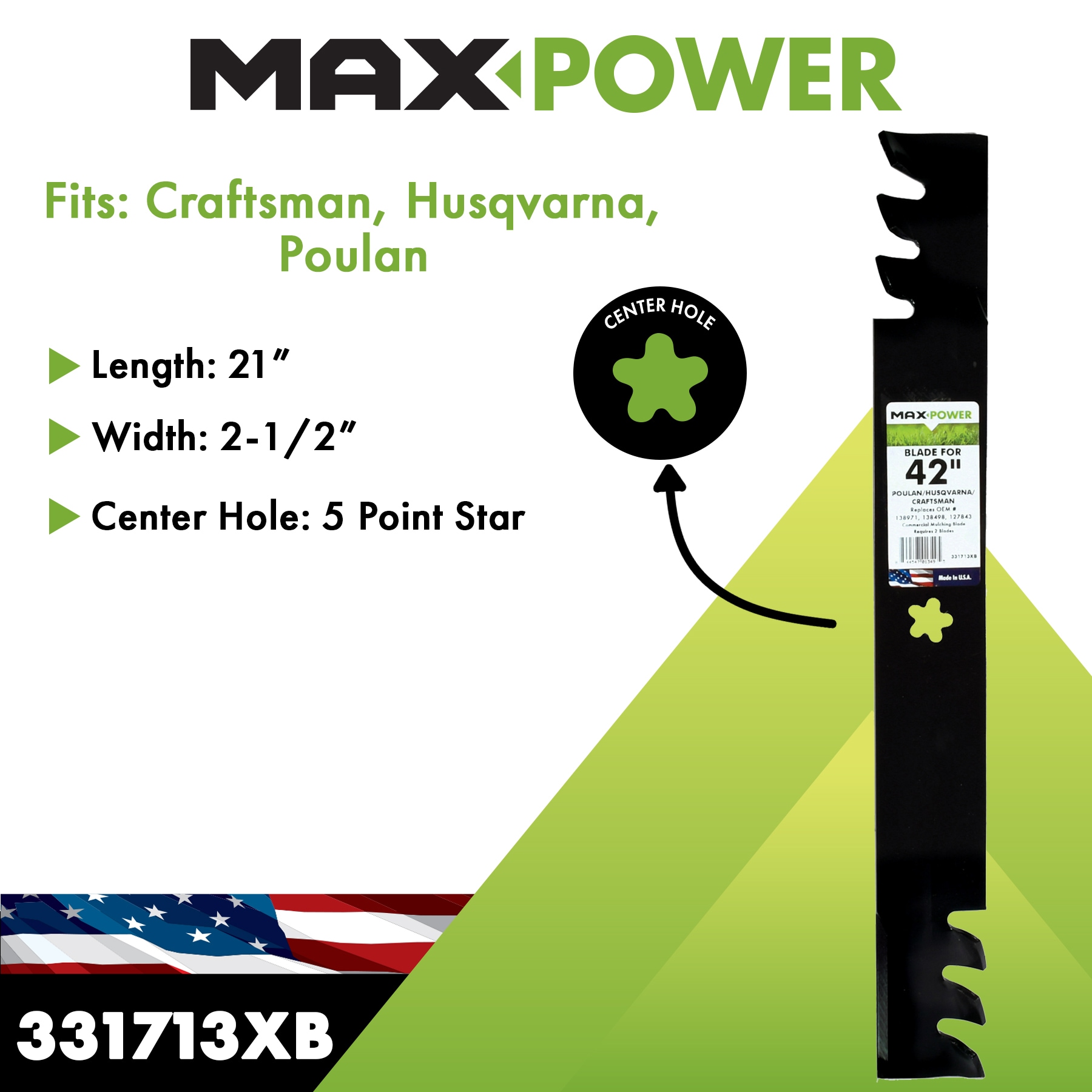 MaxPower 331713XB Ope-Mower-Blades - View #2