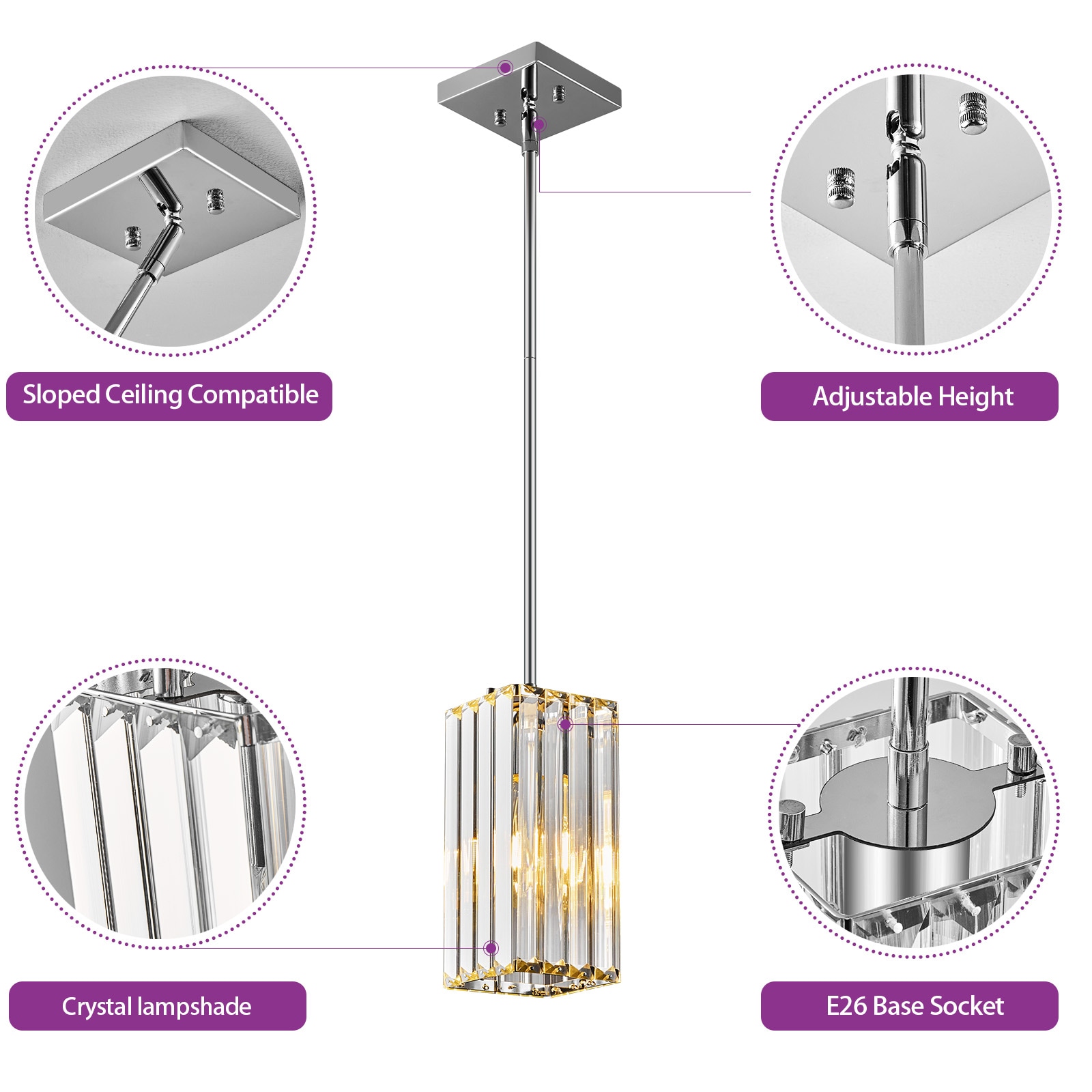 ZHLLMQ JP-425-CHROME-3PACK Pendant-Lights - View #4