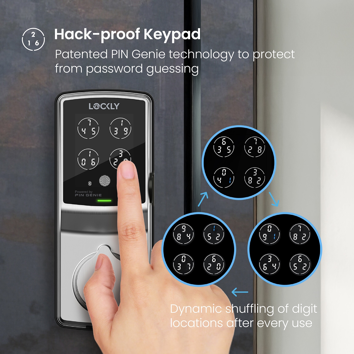 Lockly PGD728W-SN Electronic-Door-Locks - View #3
