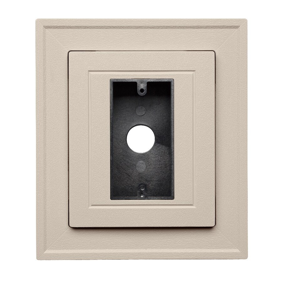 Ply Gem 126491 8.5-in x 7.5-in Beige Vinyl Electrical Mounting Block