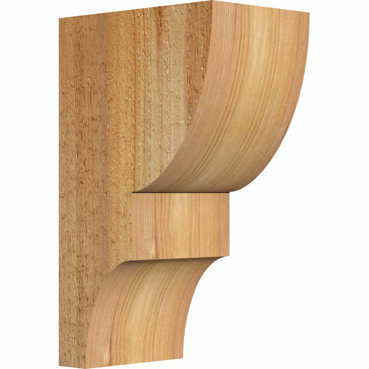 Ekena Millwork COR04X06X10RID00RWR 4-in x 6-in x 10-in Ridgewood Unfinished Western red cedar Wood Paintable/Stainable Corbel