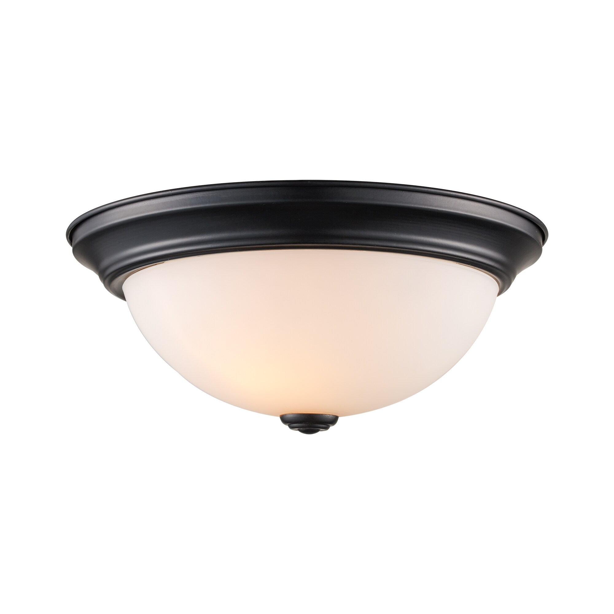 Black Frosted Glass 12" Flush Mount Ceiling Light