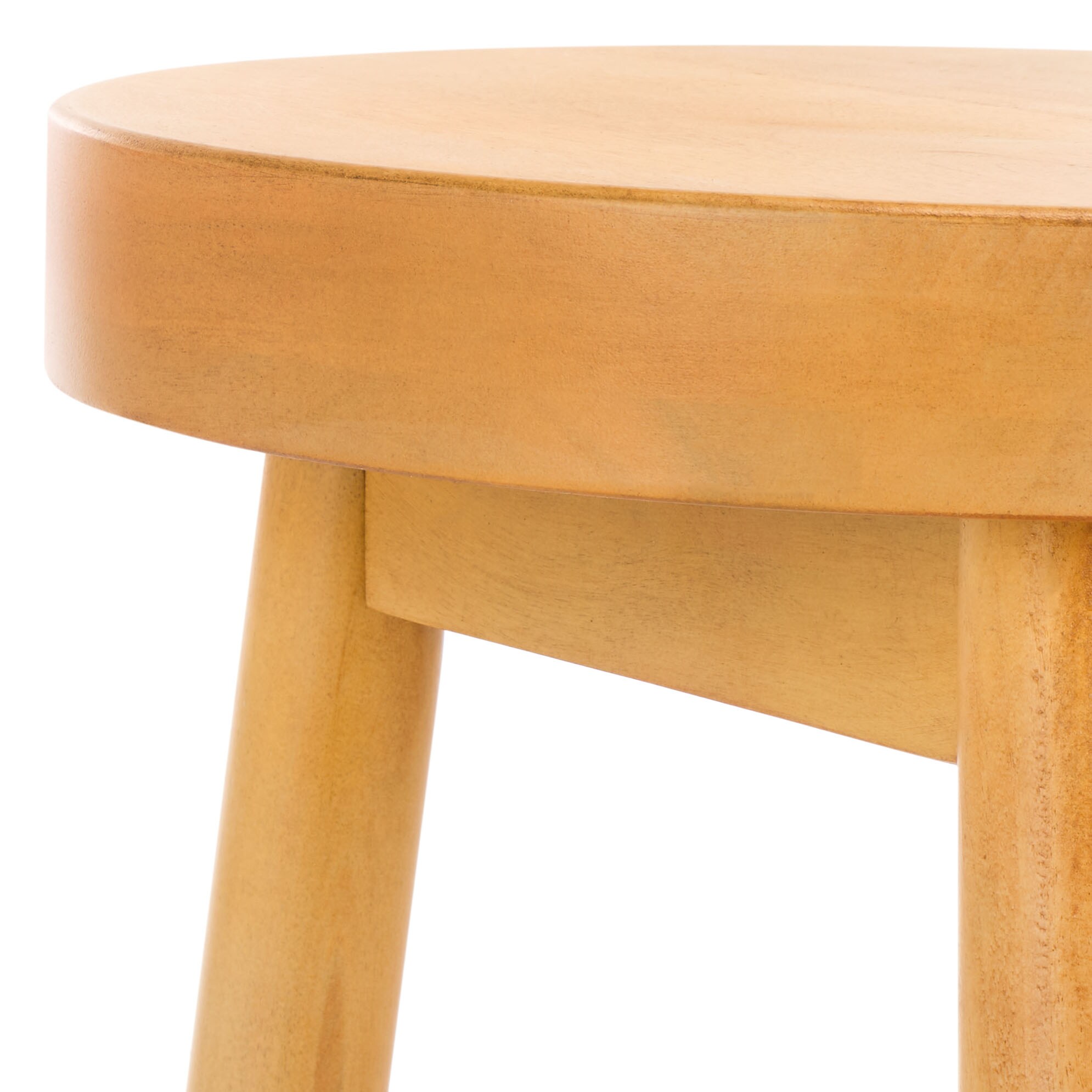Natural Wood Backless Round Counter Stool