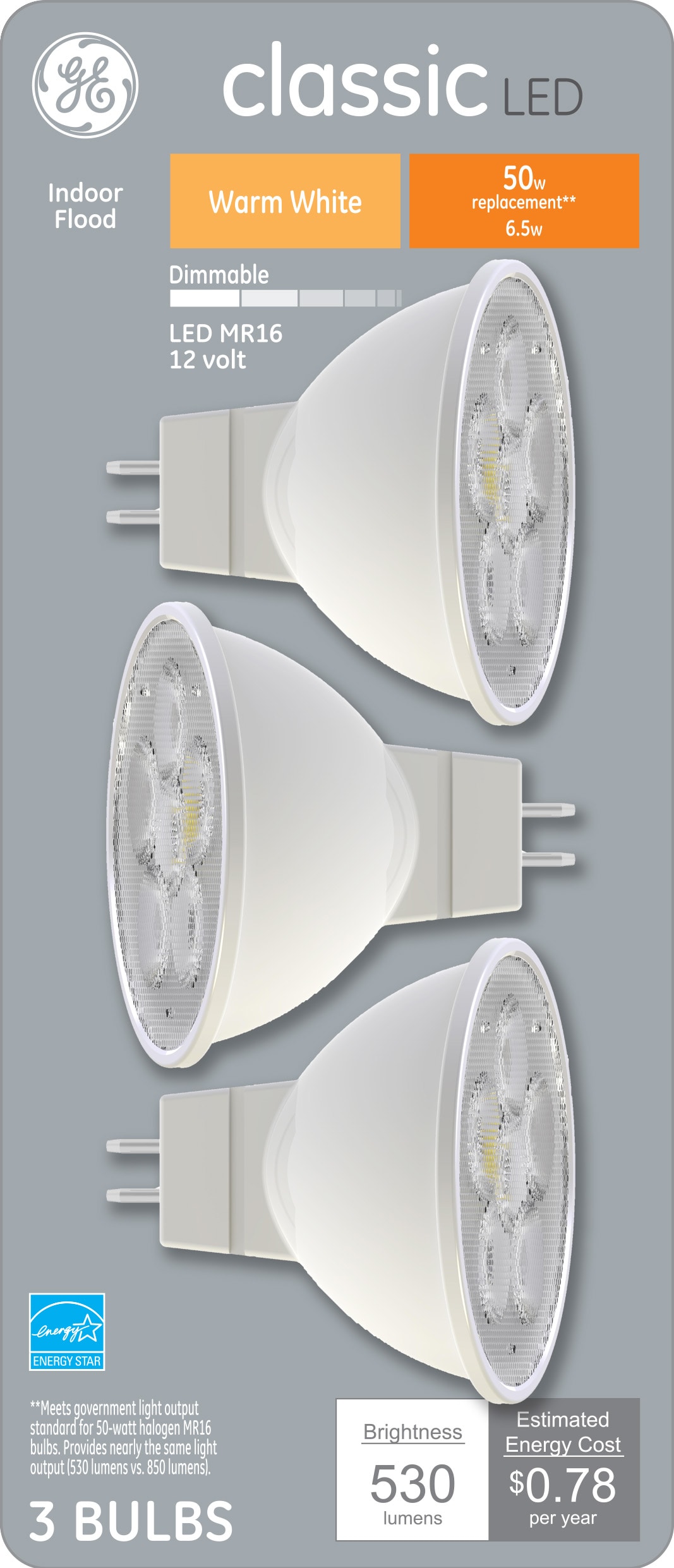 Spots LED GU5.3/MR16 dimmables GU5.3 spot Ampoules LED 123led GU5.3 spot  LED dimmable 4,4W (35W)