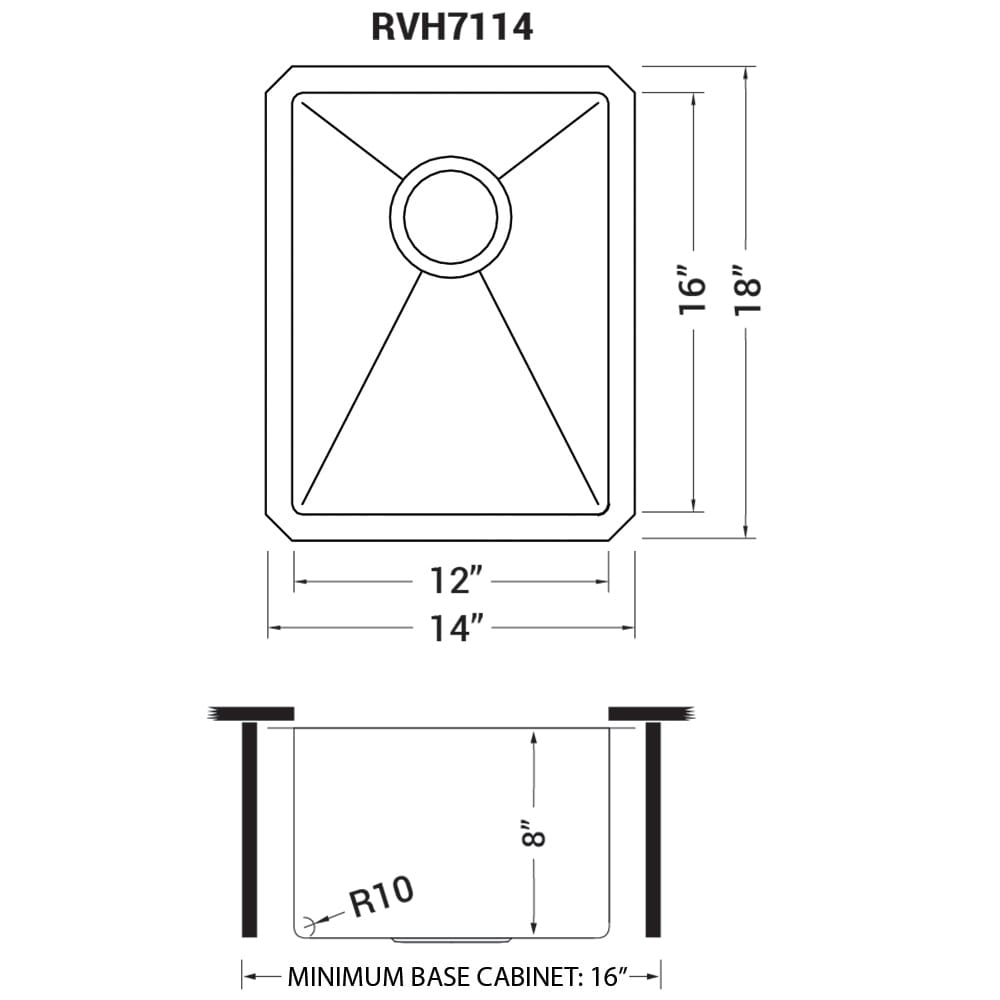 Ruvati RVH7114GG Bar-Prep-Sinks - View #10
