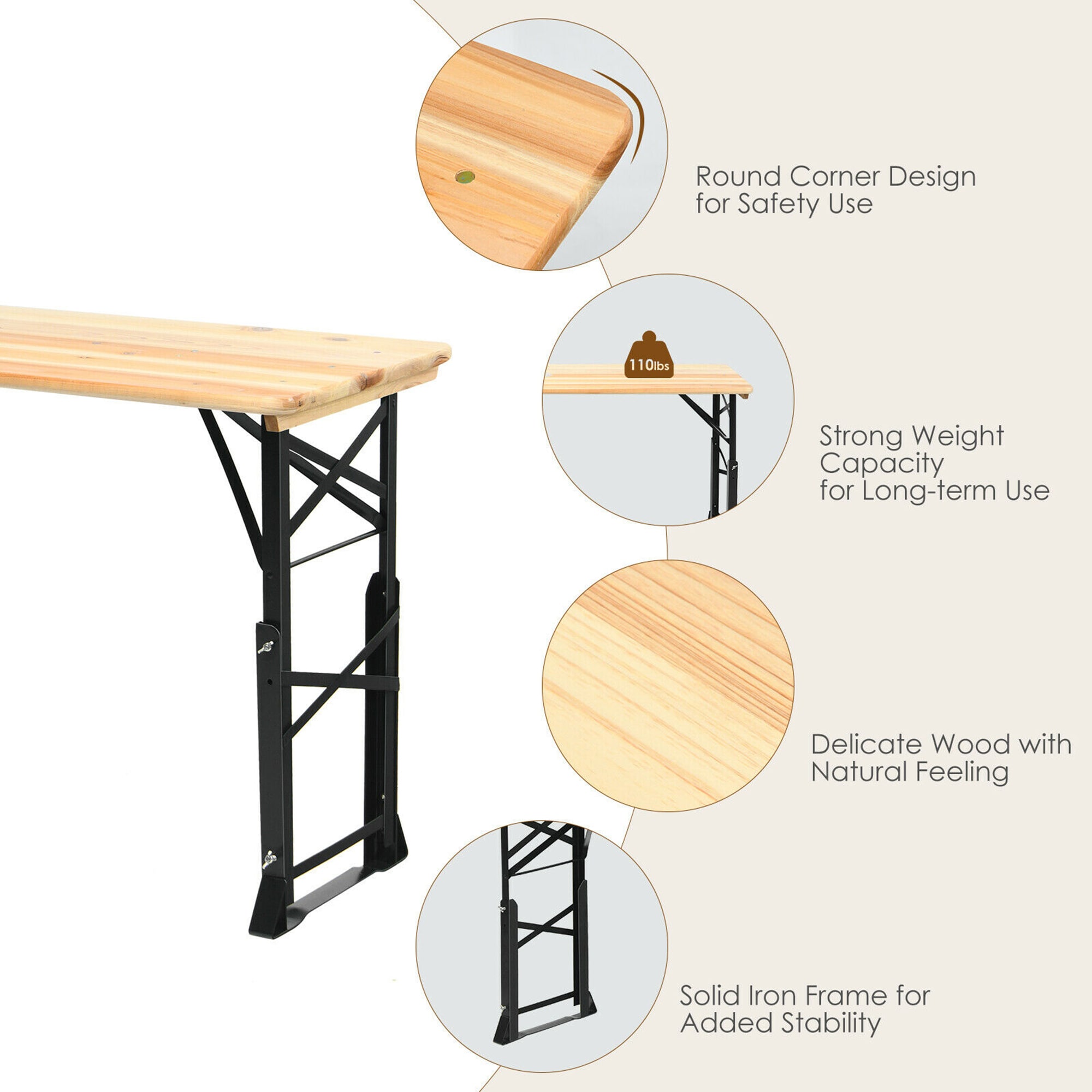 Costway OP70829 Picnic-Tables - View #2