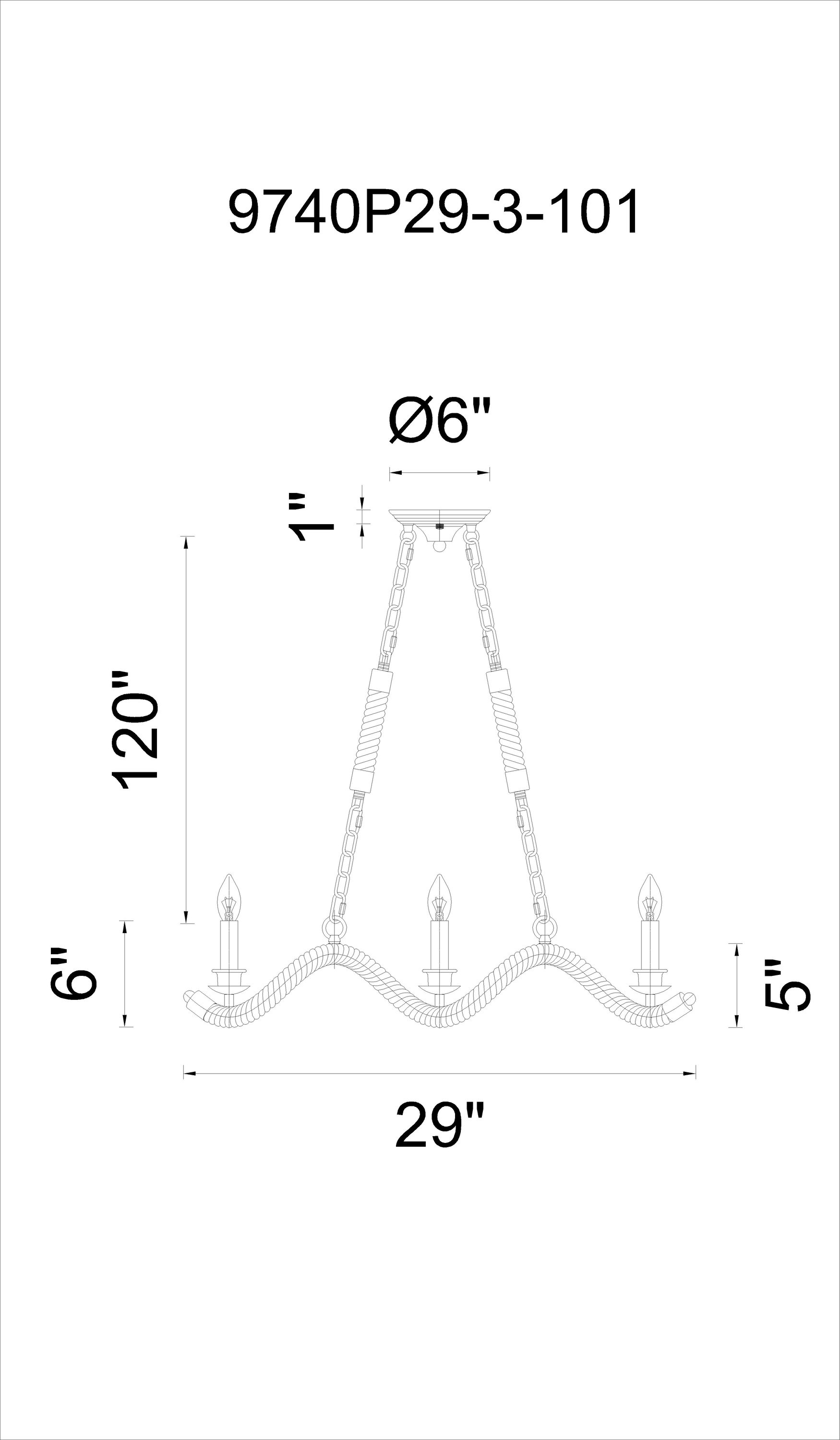 CWI Lighting Padma 3-Light Black Rustic Damp Rated Chandelier at Lowes.com