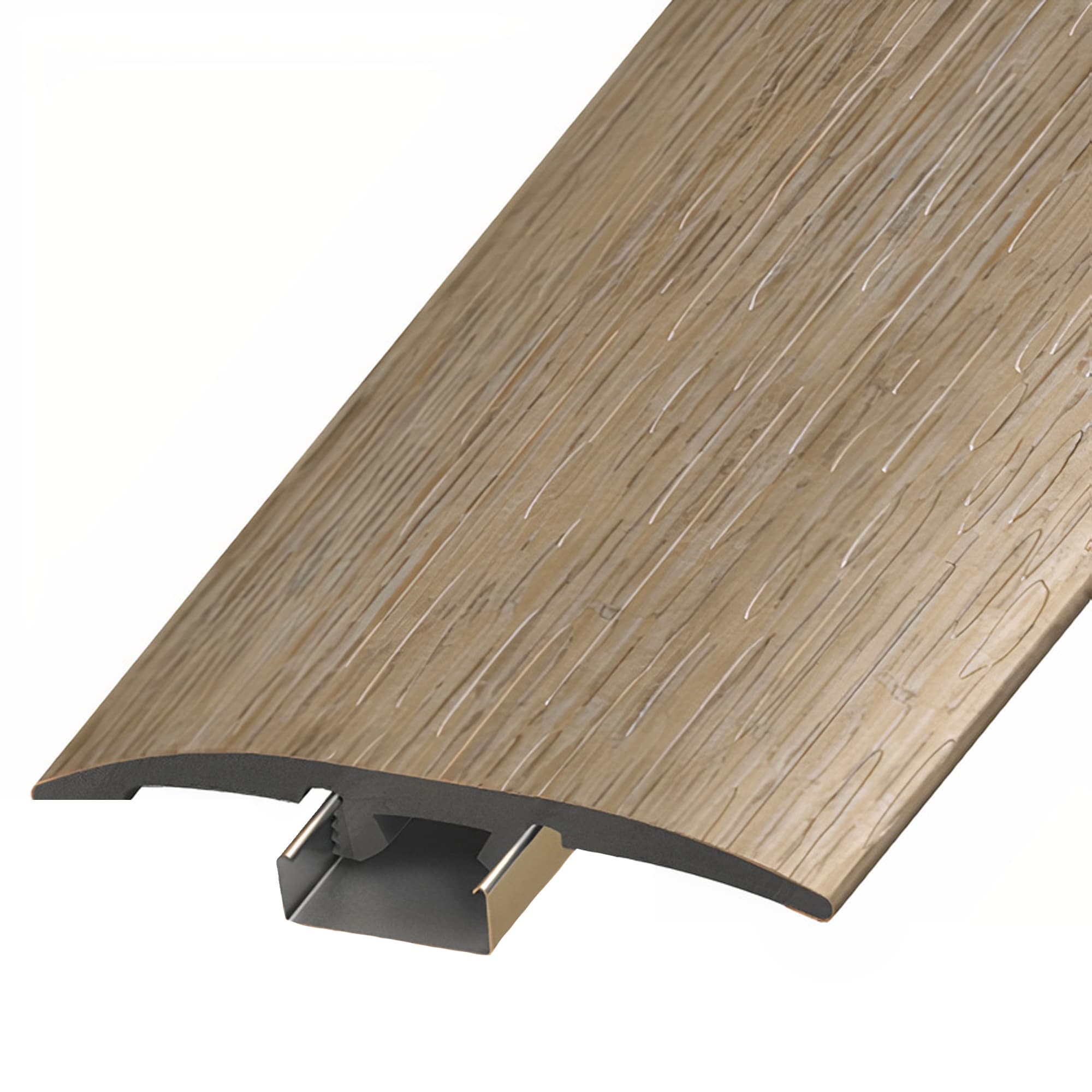 Element Flooring E20066TIO Highland Silvis 0.375-in T x 2-in W x 94-in L Vinyl 3-in-1 T-moulding/Reducer/Endcap
