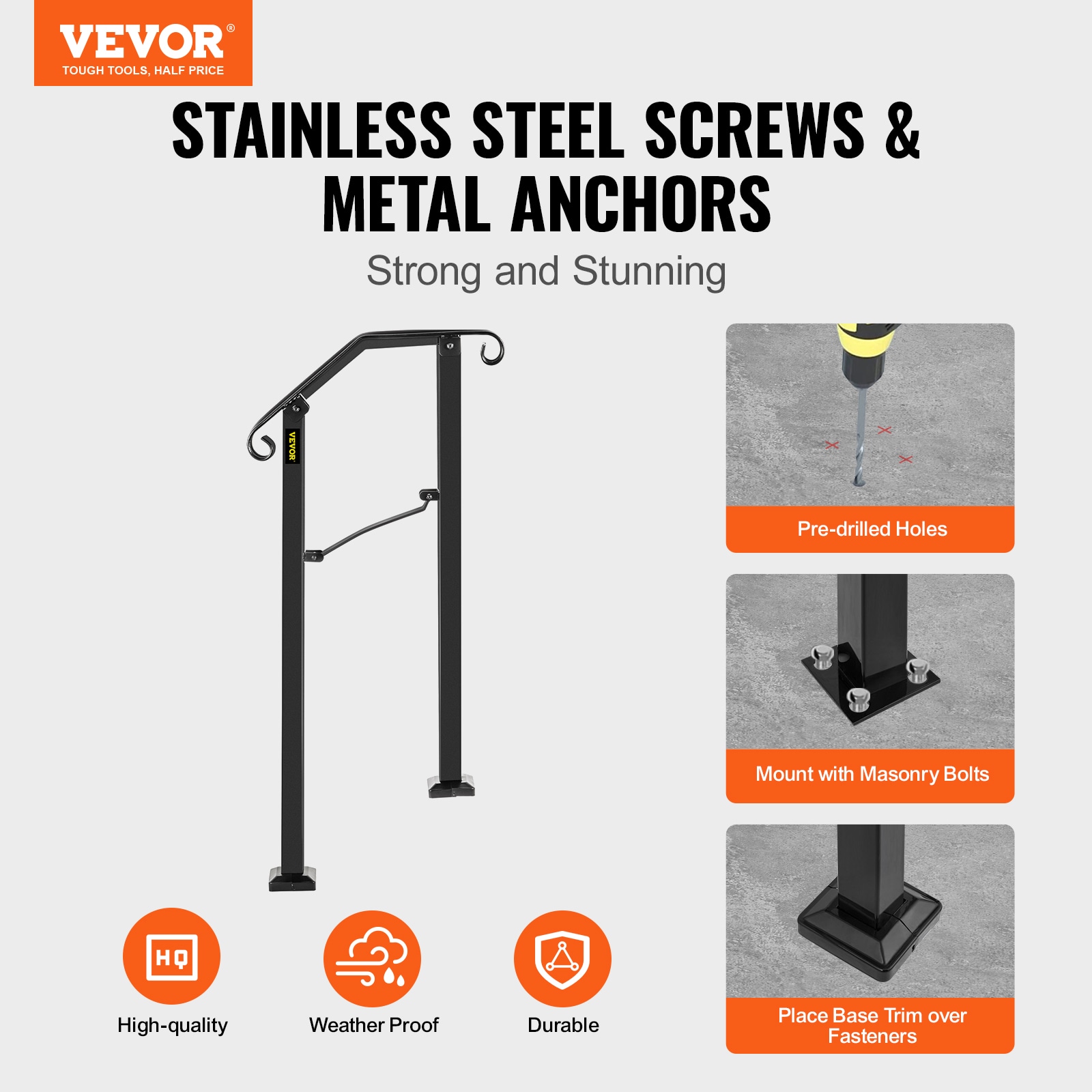 VEVOR LTFS2H3BHSTL00001V0 railings - View #3