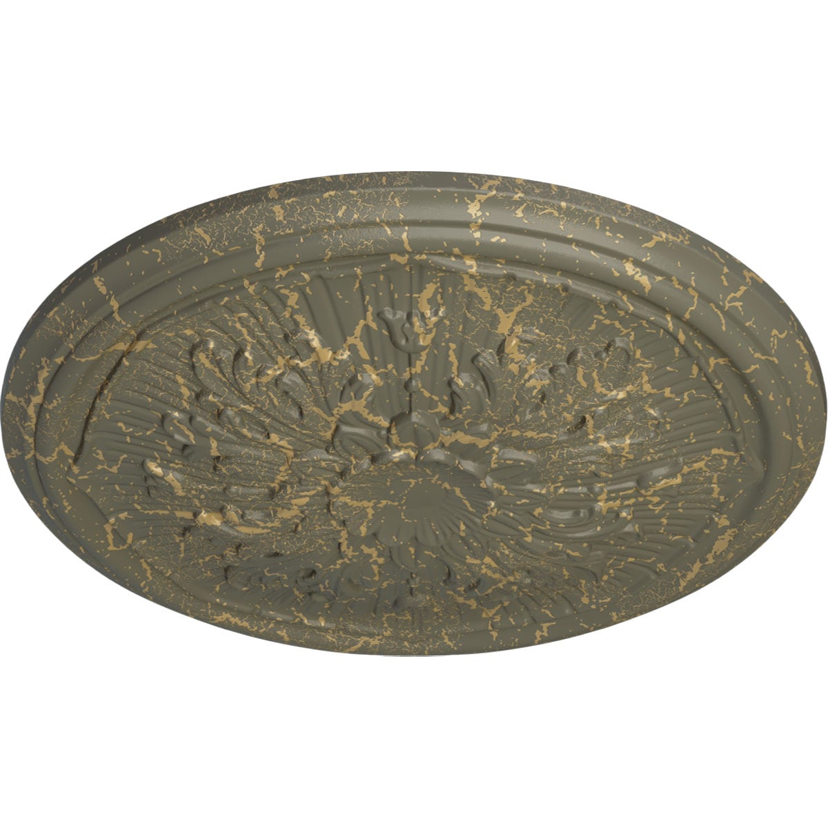 Americana Gold and Gray High-Density Ceiling Medallion
