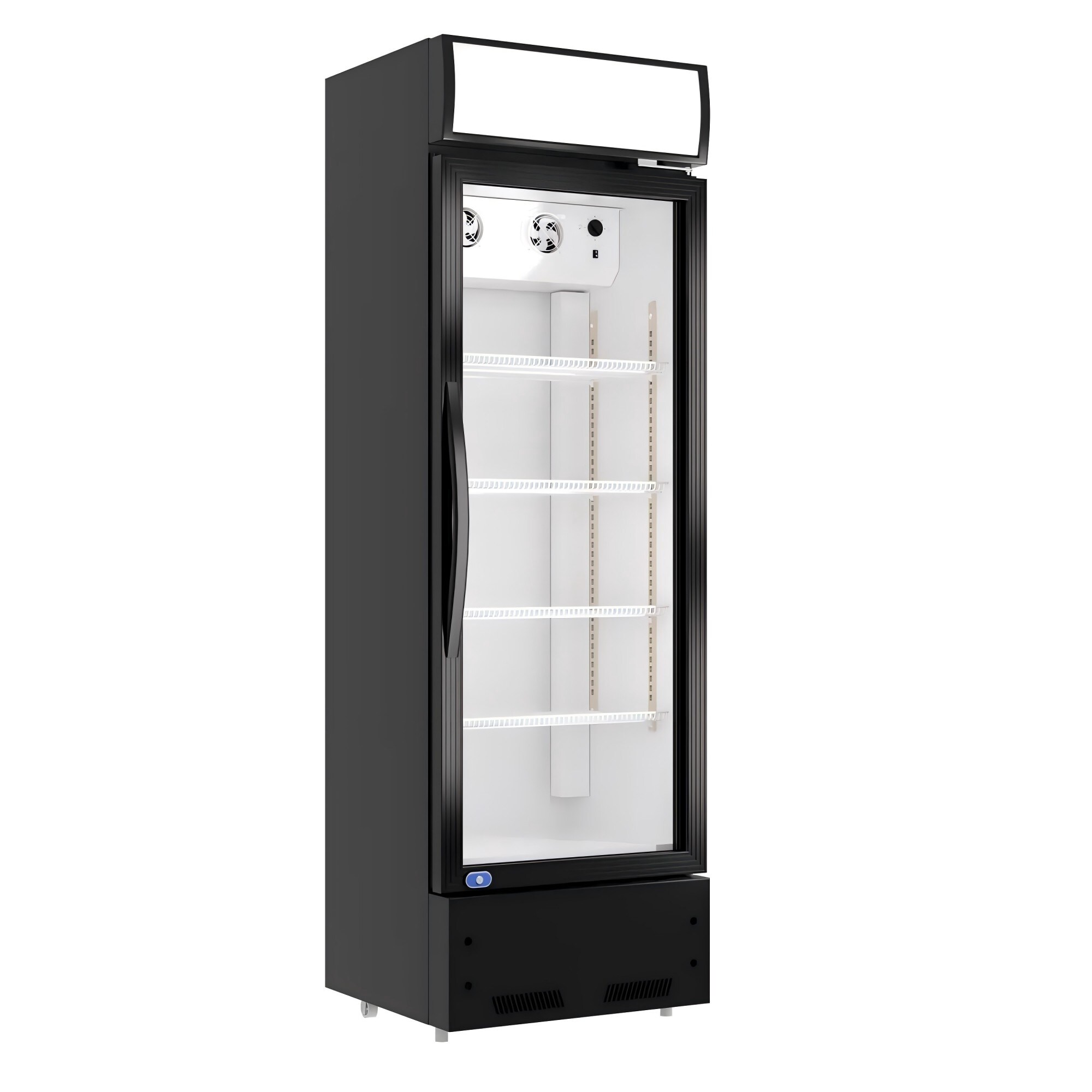 Xspracer ML-CR23R 11-Cu. Feet Commercial Refrigerators Glass -Door Reach-In ( Black )