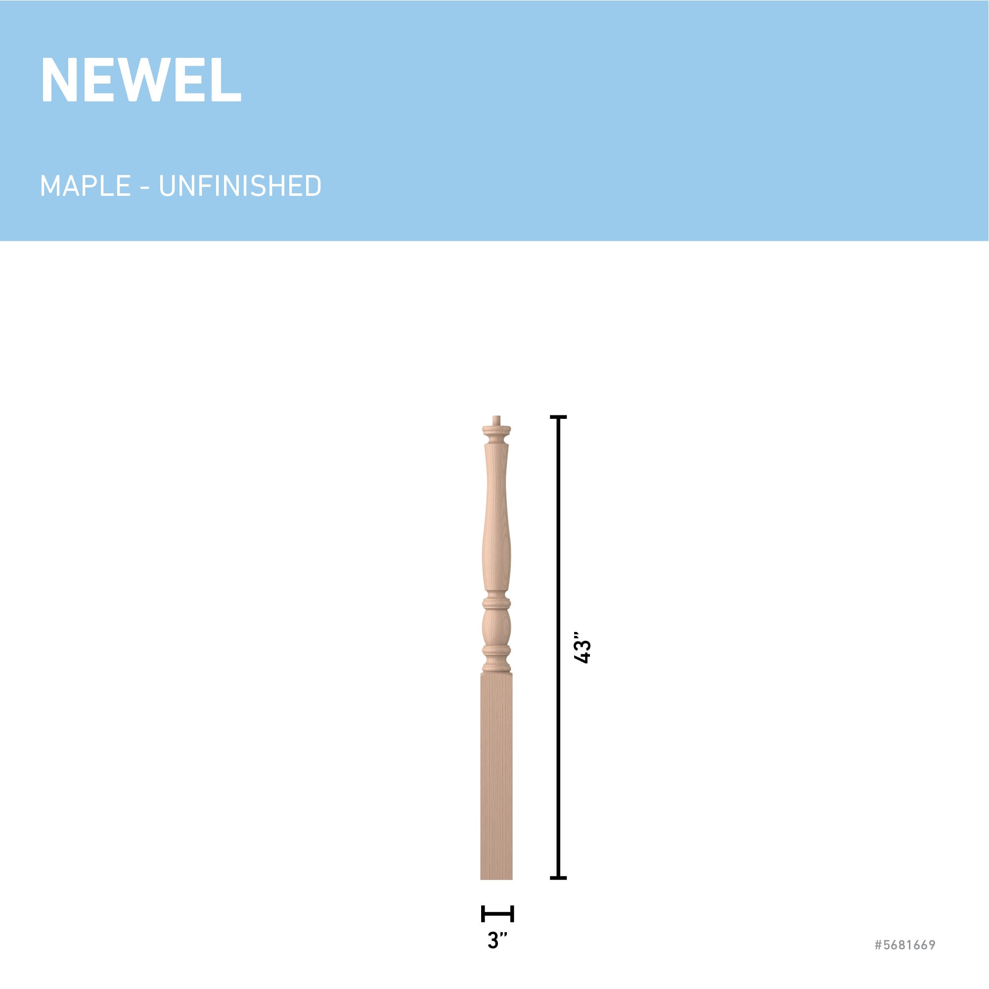 L.J. Smith Stair Systems LJP-3210-M Interior-Stairpart-Newel-Posts - View #3