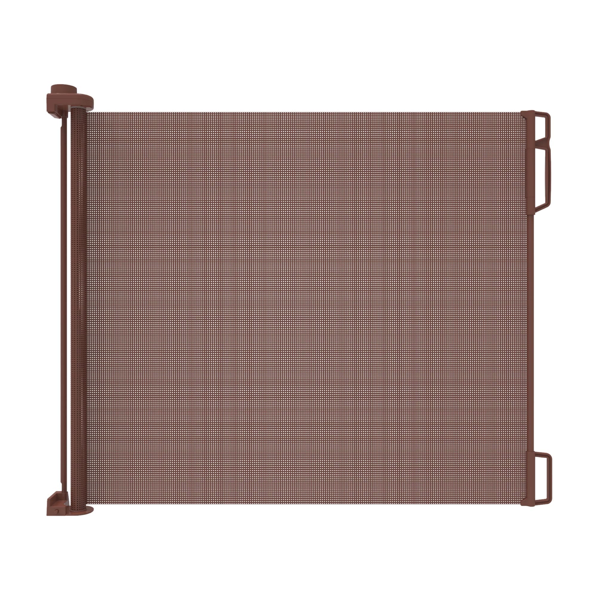 Retractable Baby Gate 71-in x 33-in Hardware Mounted Brown Plastic Safety Gate | - Perma Child Safety 2701