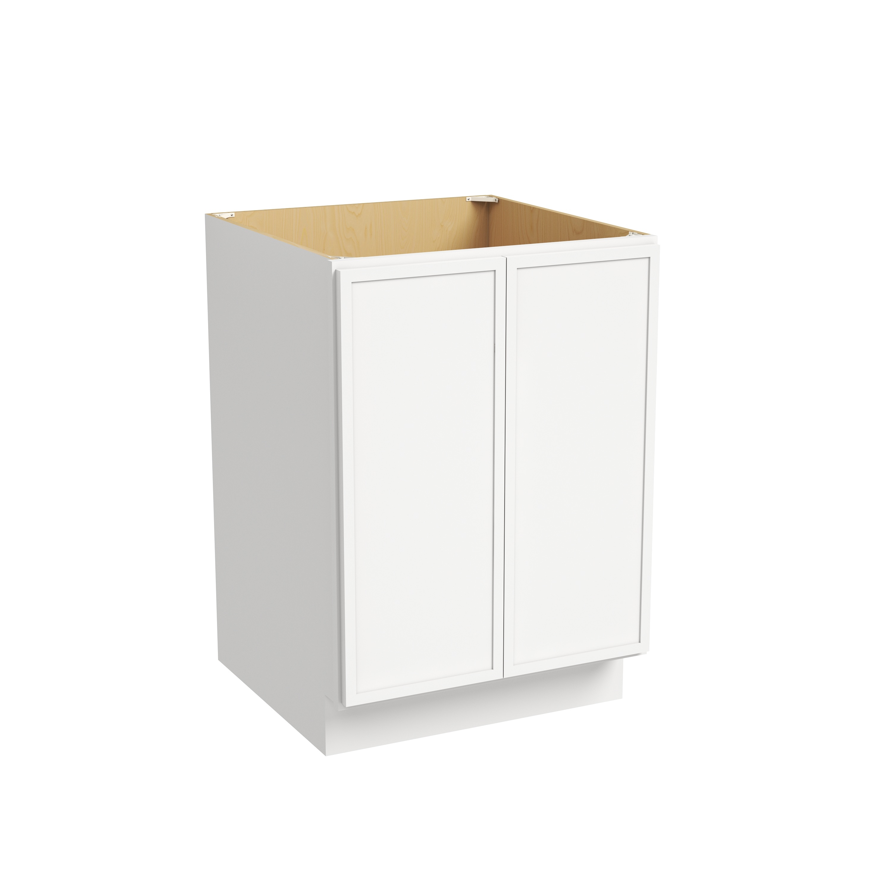 CASAINC 24-in W x 34.5-in H x 24-in D Dove White Ready to Assemble (RTA) Plywood Double Full Height Door Base Slim Shaker