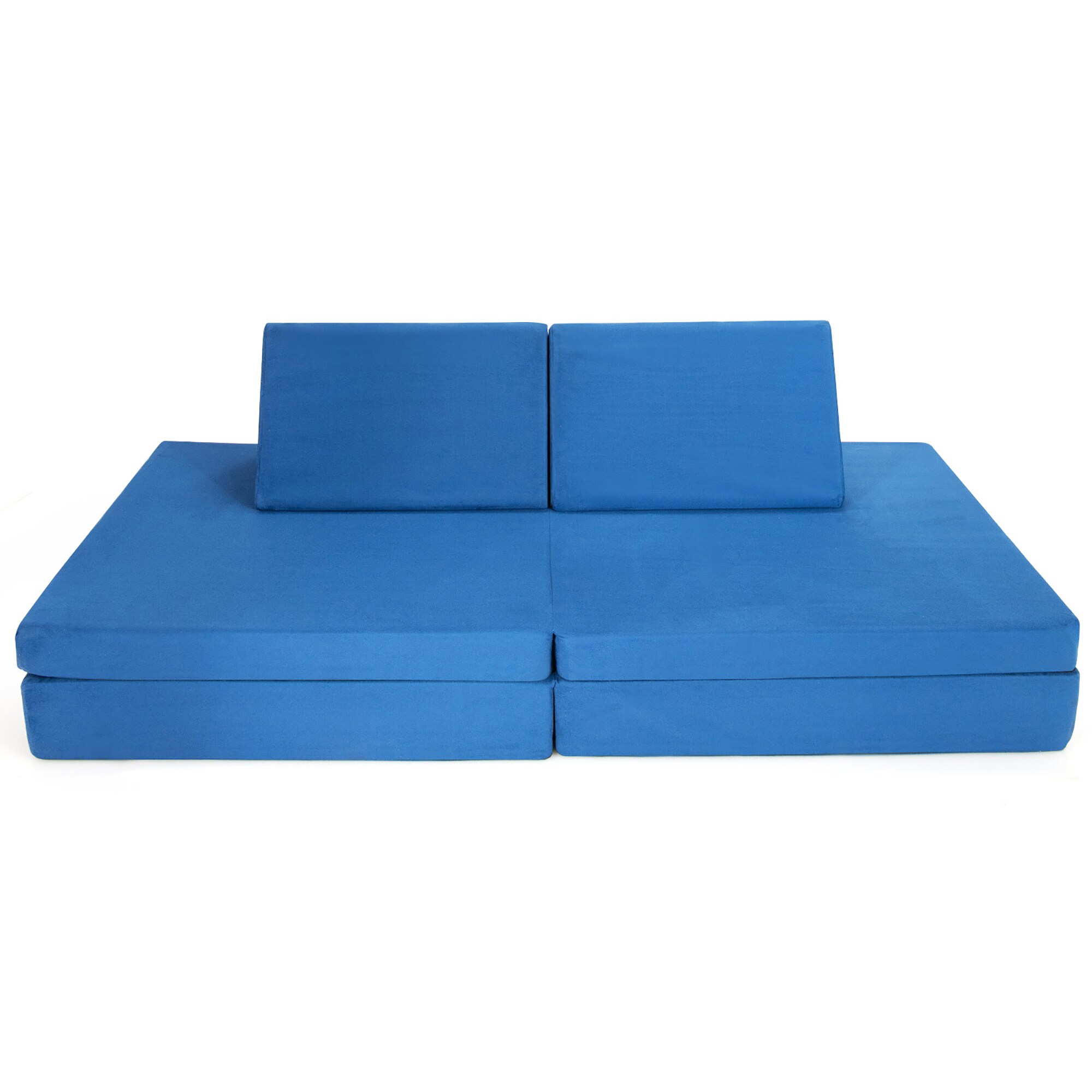 Costway SXL00175 45-Inches Modern Blue Suede 2 -seater Sofa