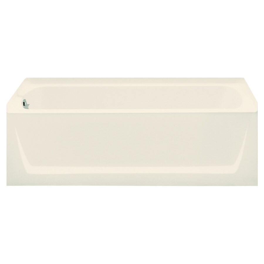 Sterling 71121112-96 Ensemble 32.125-in W x 60-in L Biscuit Polyresin and Fiberglass Rectangular Left Drain Alcove Soaking Bathtub