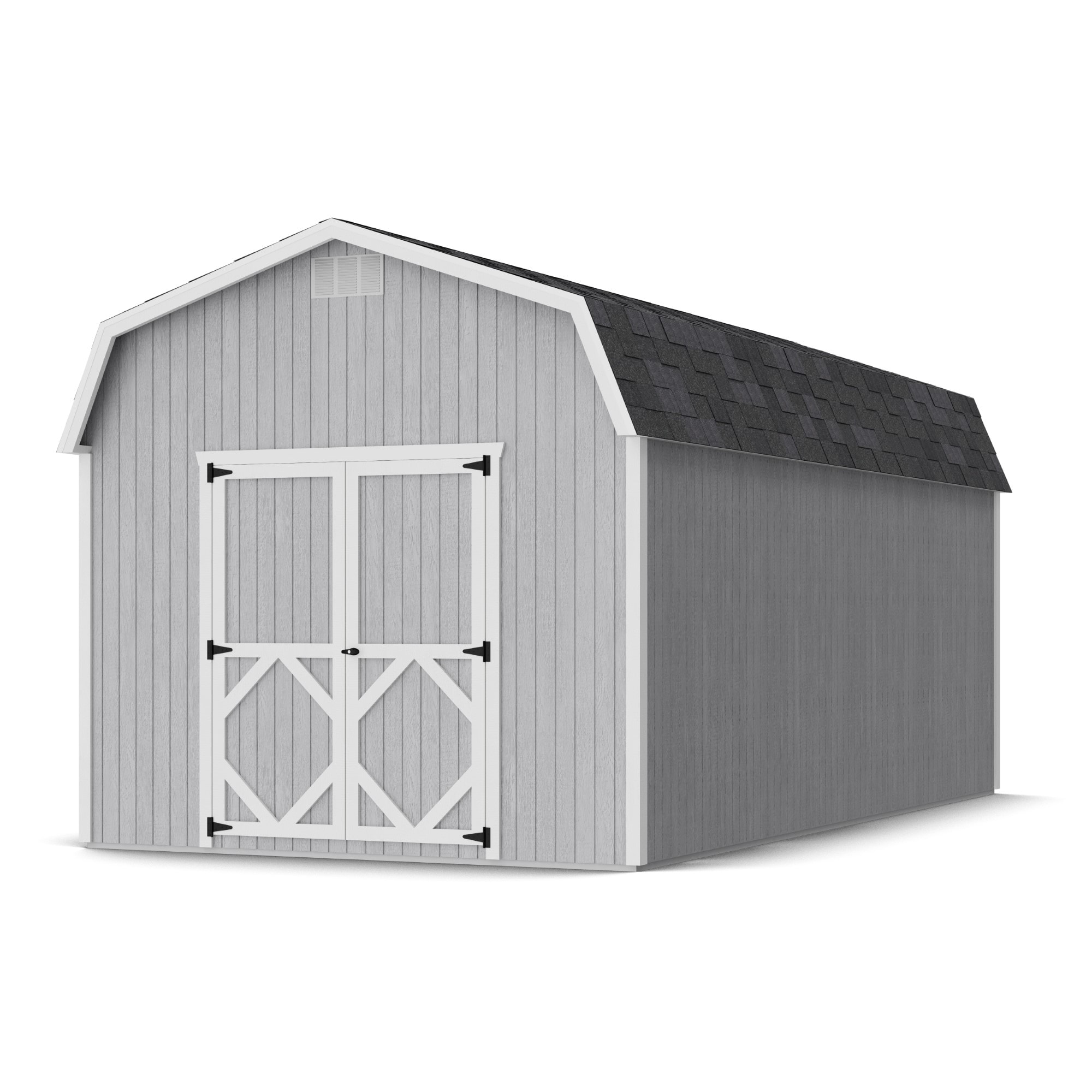 Little Cottage Co 10X20 CGB-6-PC Classic 10-ft x 20-ft Gambrel Style Wood Outdoor Storage Shed with 2 Doors
