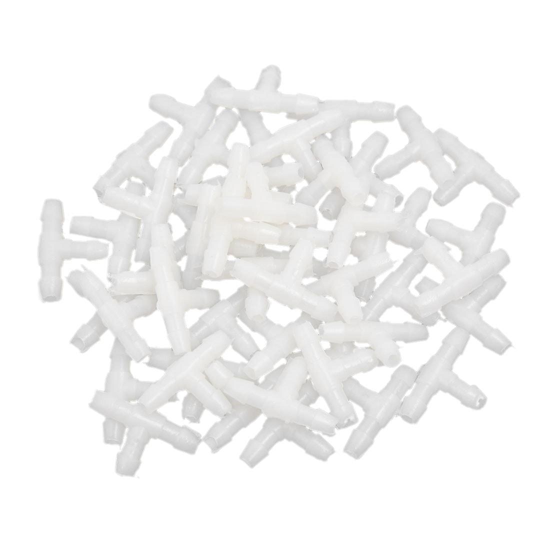 Unique Bargains Auto Car 3mm Inner Dia T-Piece Tube Hose Pipe Tee Connector Fittings White 50pcs