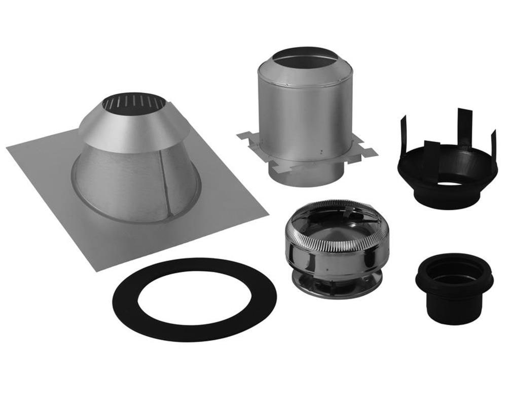 Cathedral Ceiling Kit for 6Chimney Pipe with Chimney Cap