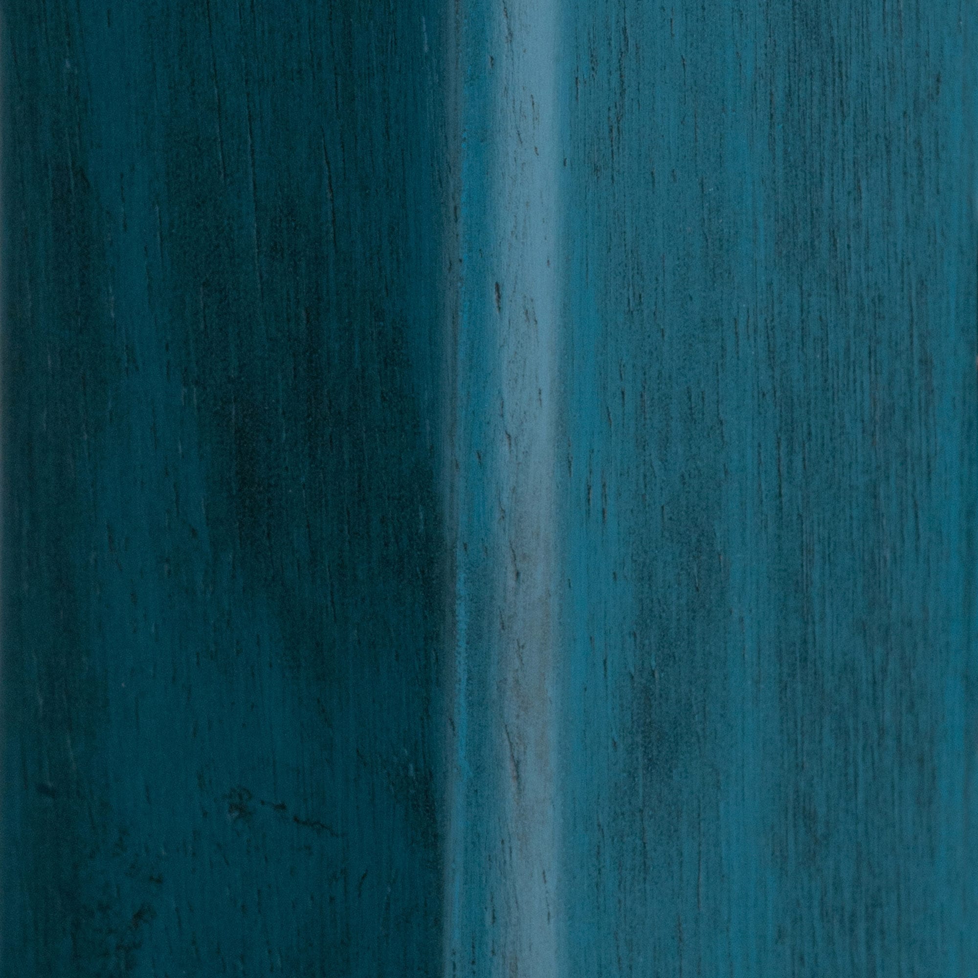 Rustic Teal and Walnut 29" Solid Wood Backless Bar Stool