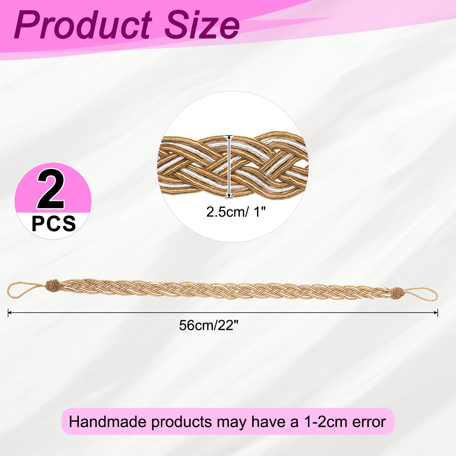 Unique Bargains S25093001UX5256 Curtain-Holdbacks - View #2