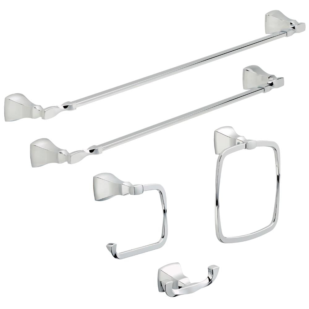 Delta Sawyer Polished Chrome Double Hook Wall Mount Towel Hook In The   08089209 