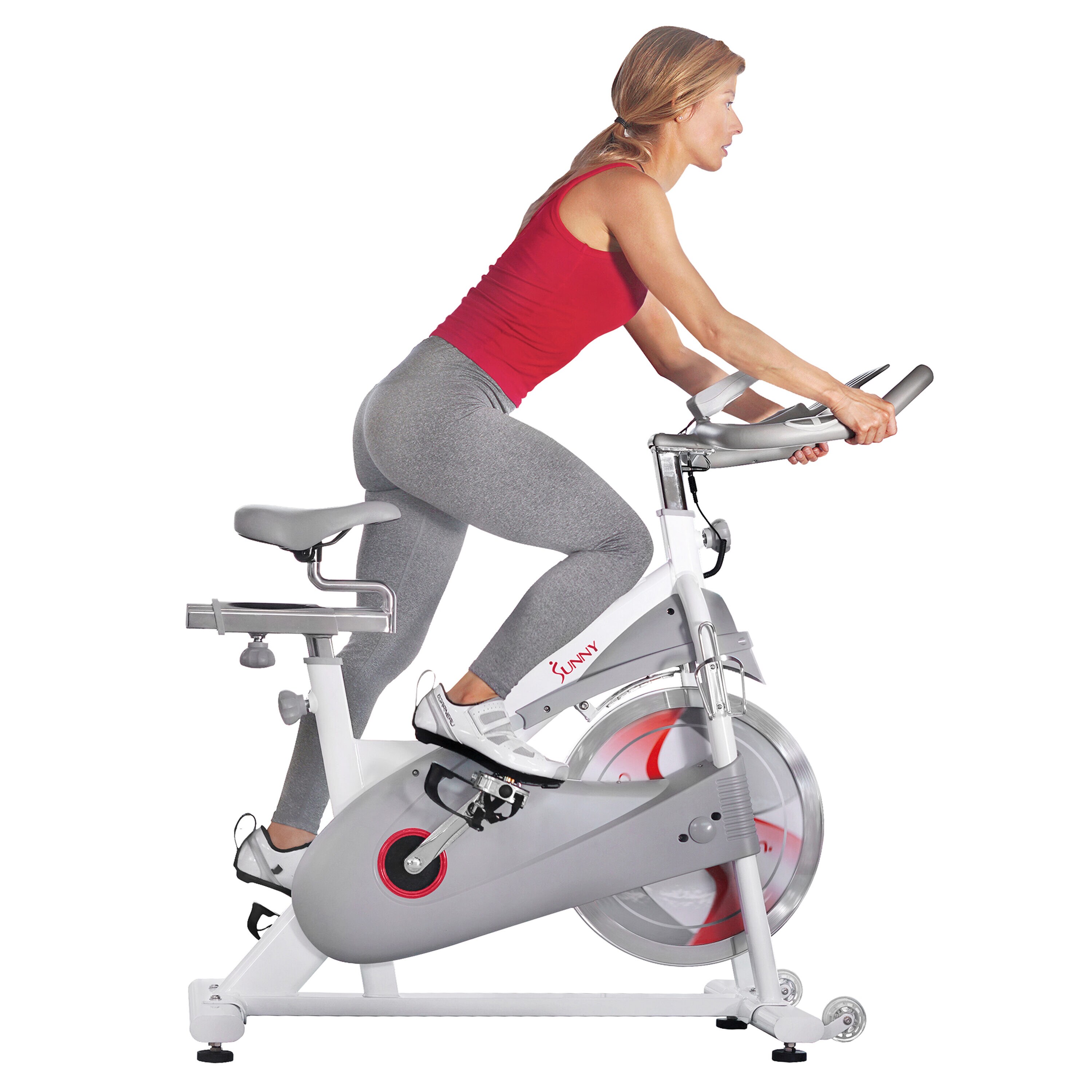 Sunny Health Fitness Magnetic Upright Cycle Exercise Bike at