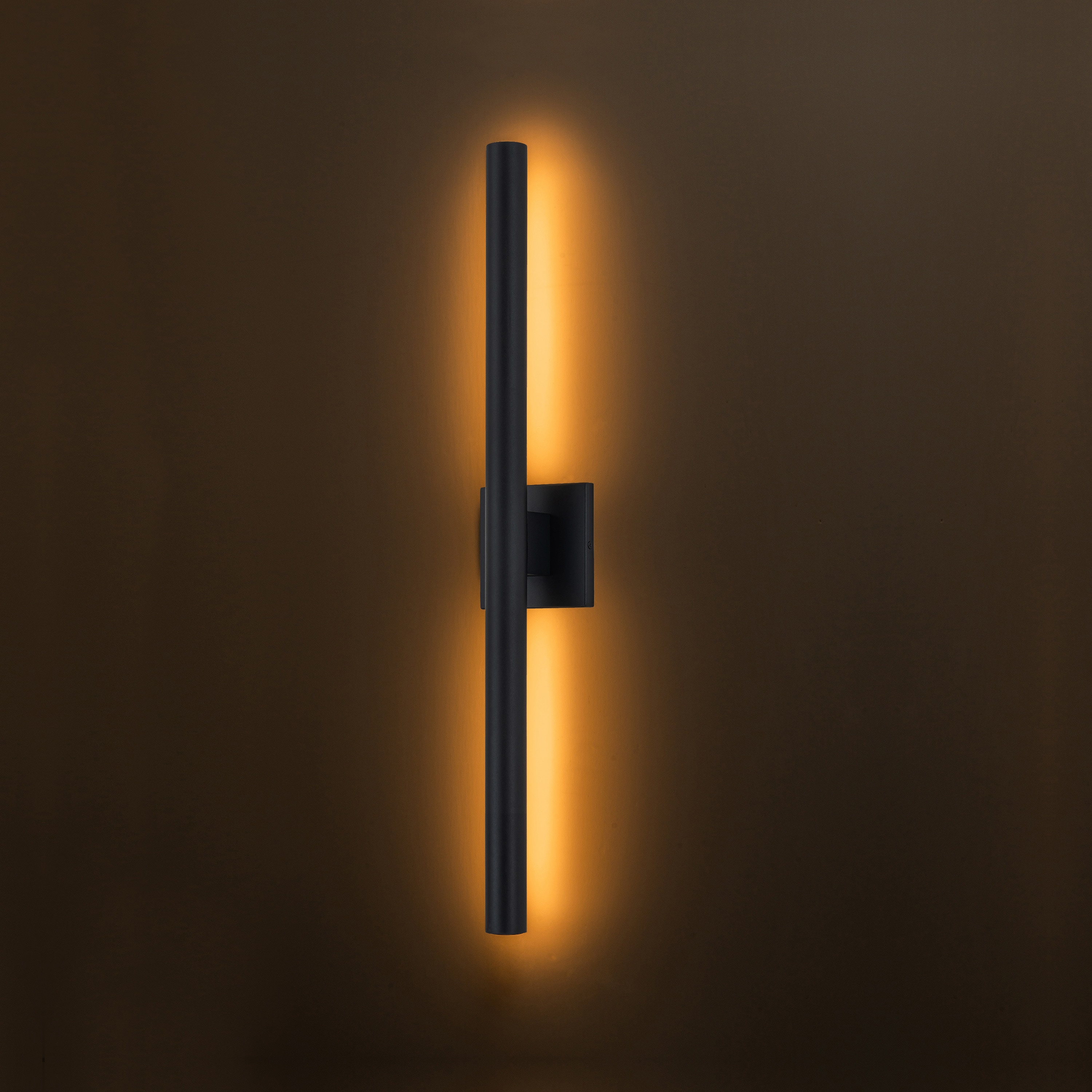C Cattleya LLA2479-SW 26-in H Matte Black Hardwired Integrated LED Outdoor Wall Light