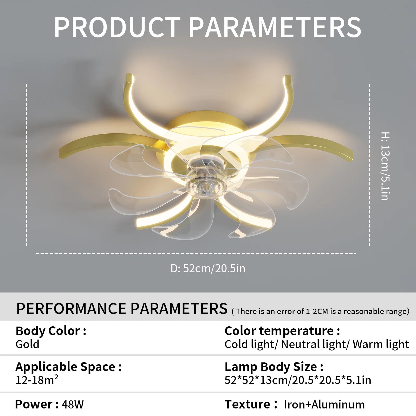 Yardreeze GHHCF053GD0407 Ceiling-Fans - View #6