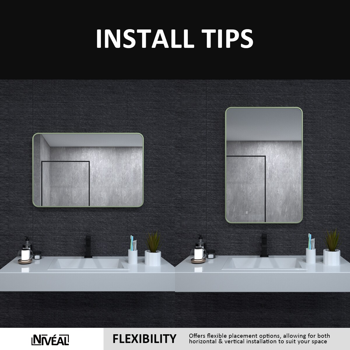 Forclover TAK-FMR2436MG Framed-Bath-Mirrors - View #6