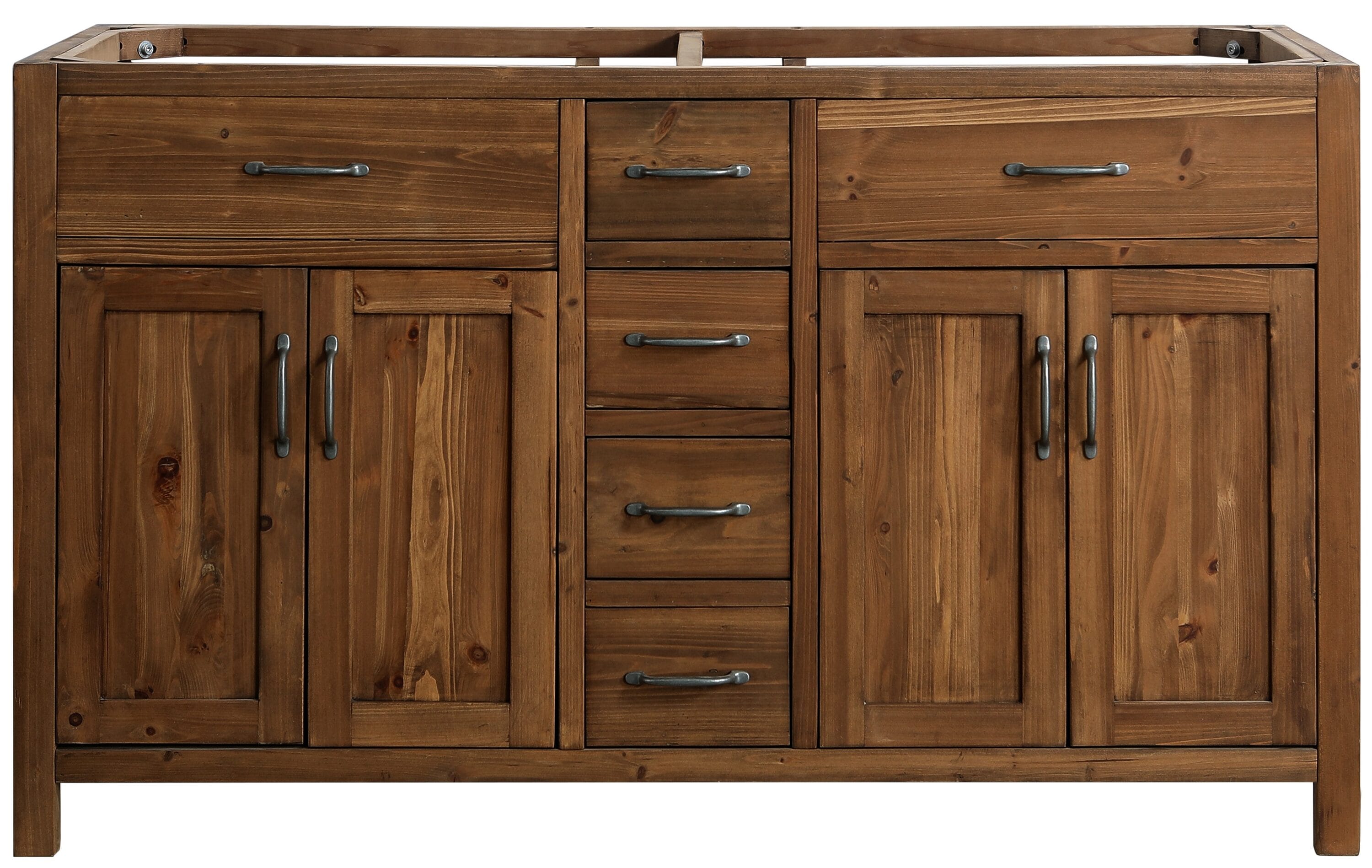 Design Element DEC4002-C-CB Bryson 59-in Walnut Bathroom Vanity Base Cabinet without Top