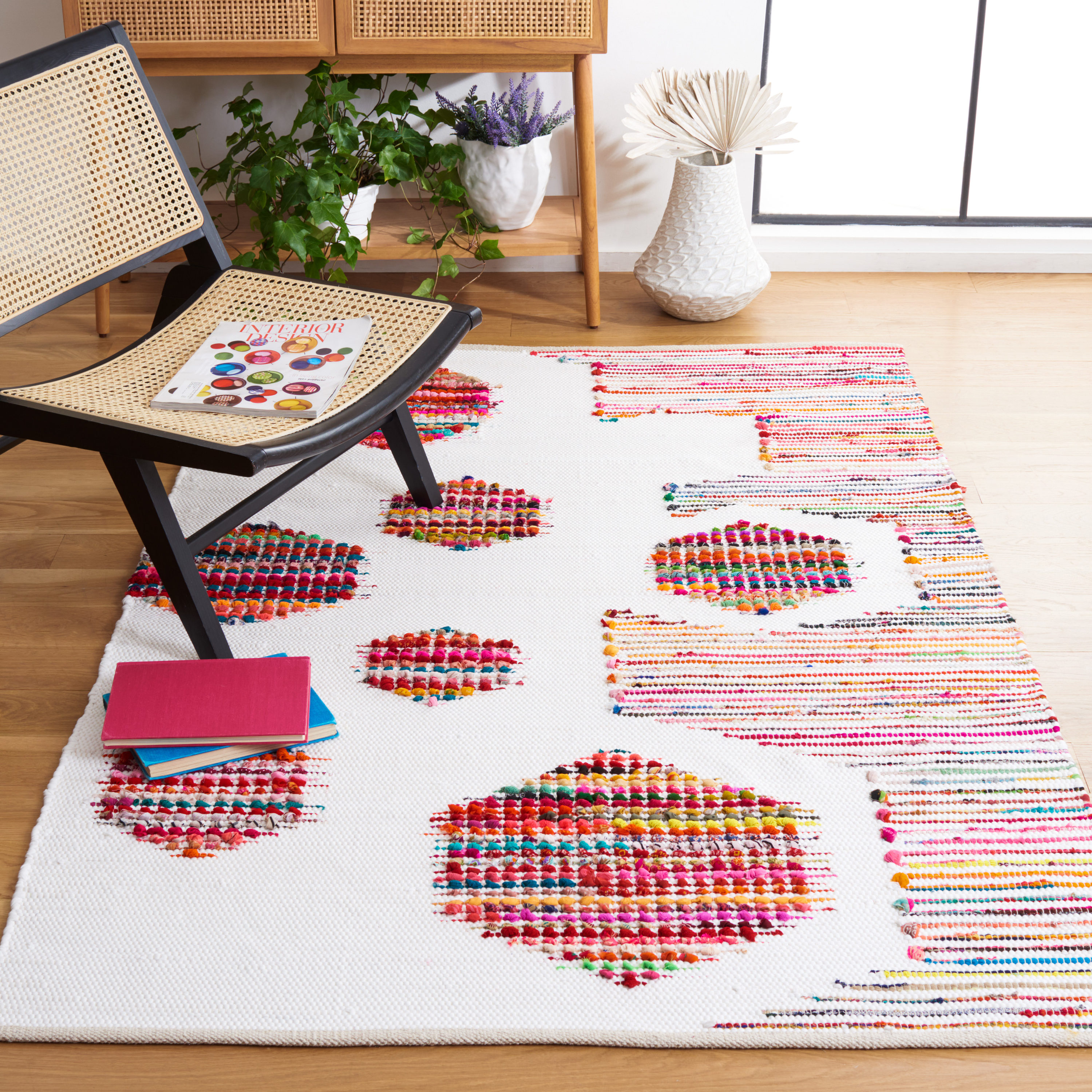 Montauk Ivory Multicolor Handwoven Cotton Area Rug